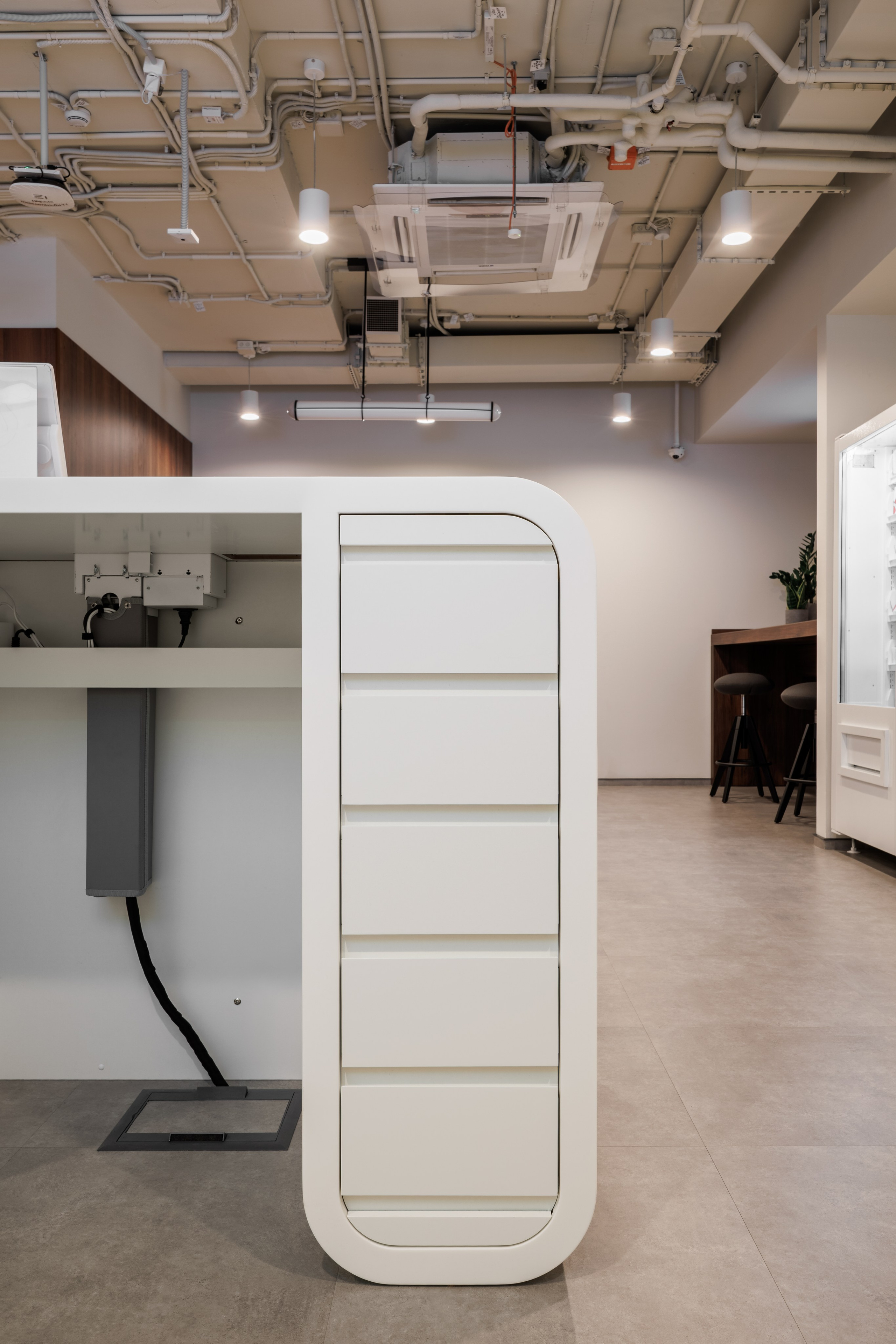 Стойки ресепшн, офис Яндекса