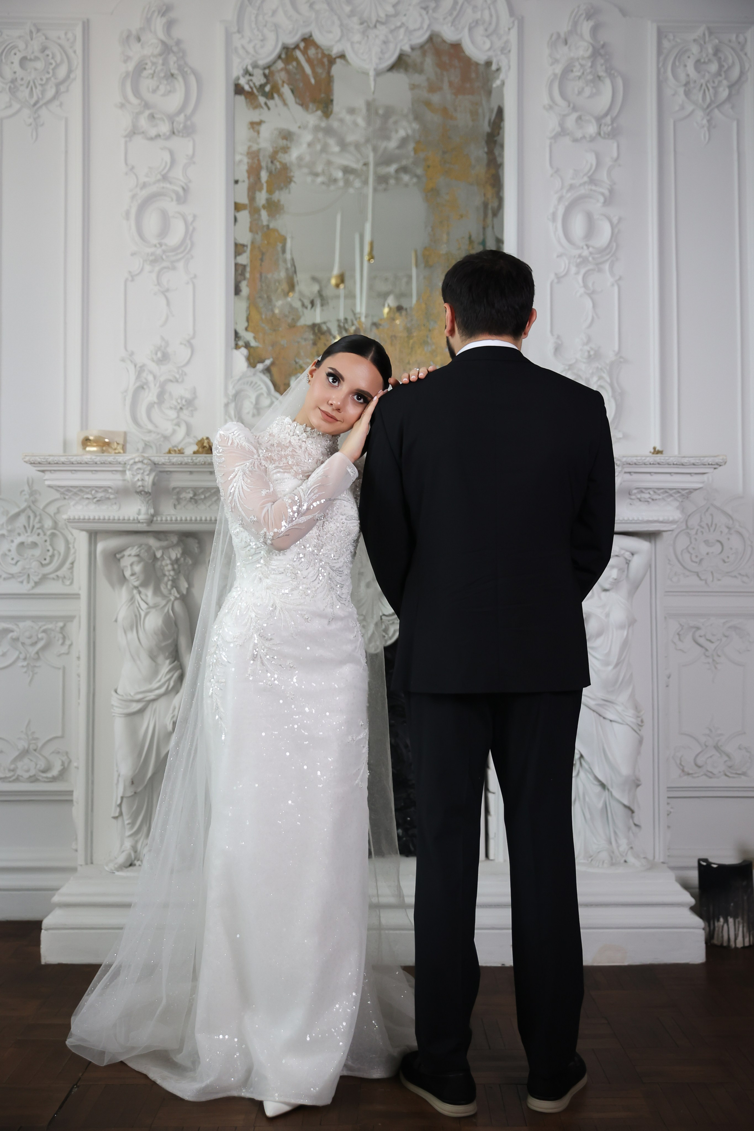 Свадебная фотосессия в фотостудии «Hram» 24.08.2024. Свадебный и семейный фотограф Виолетта Сидельникова. Краснодар, Россия, Беларусь, Европа