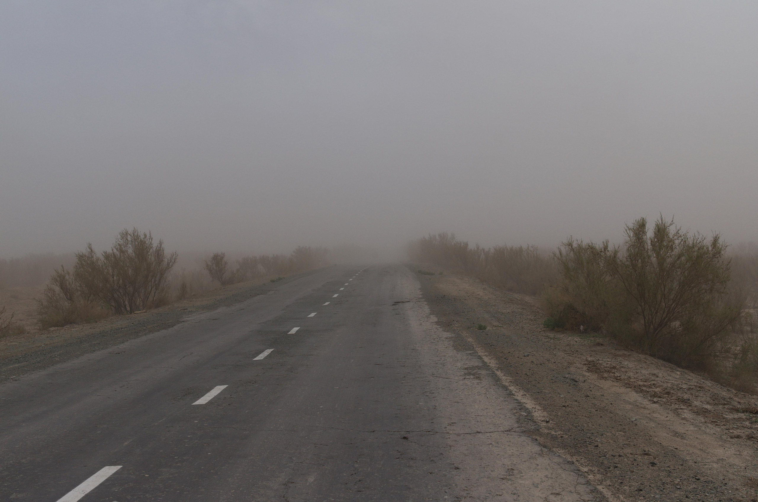 There are constant dust storms in Karakalpakstan – the wind carries salt and sand from the former seabed. This suspension also contains many harmful chemicals used in irrigation of cotton fields in the USSR