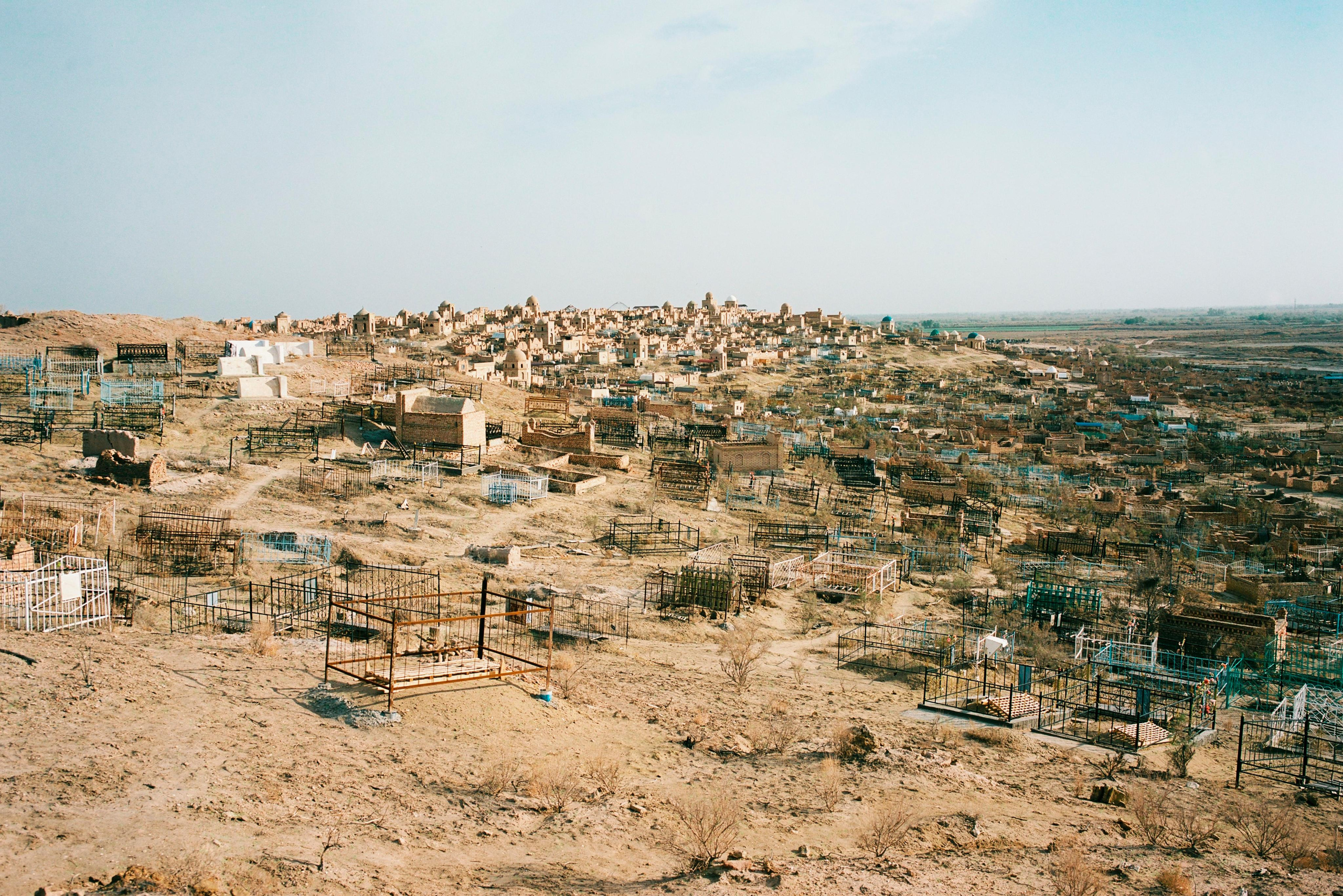Mizdakhan, the old Karakalpak people cemetery. Mortality from diseases in this region is probably the highest in Uzbekistan