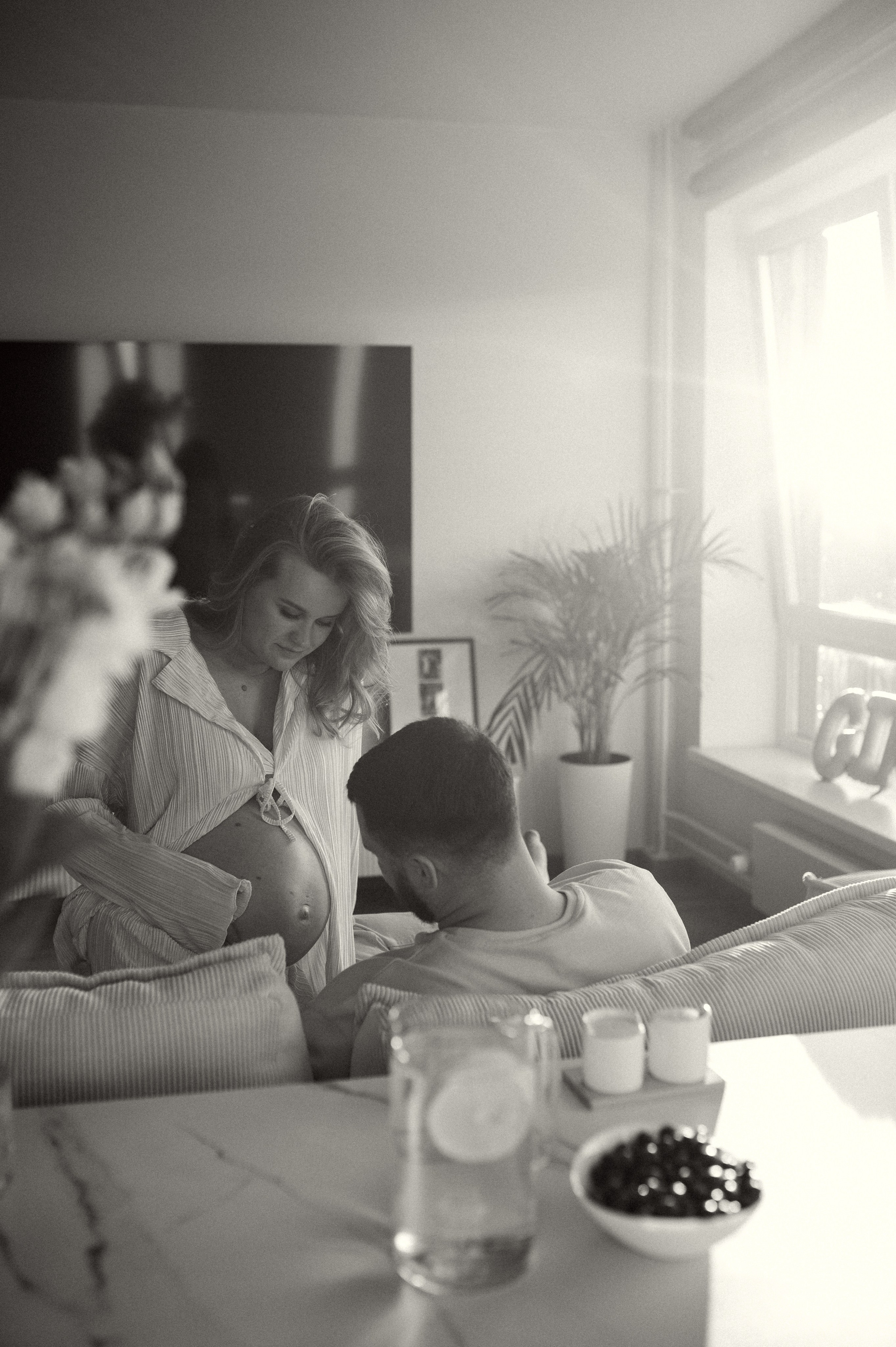 Домашняя фотосессия беременности. Семейная фотосессия Бутово Москва фотограф Алина Морщагина