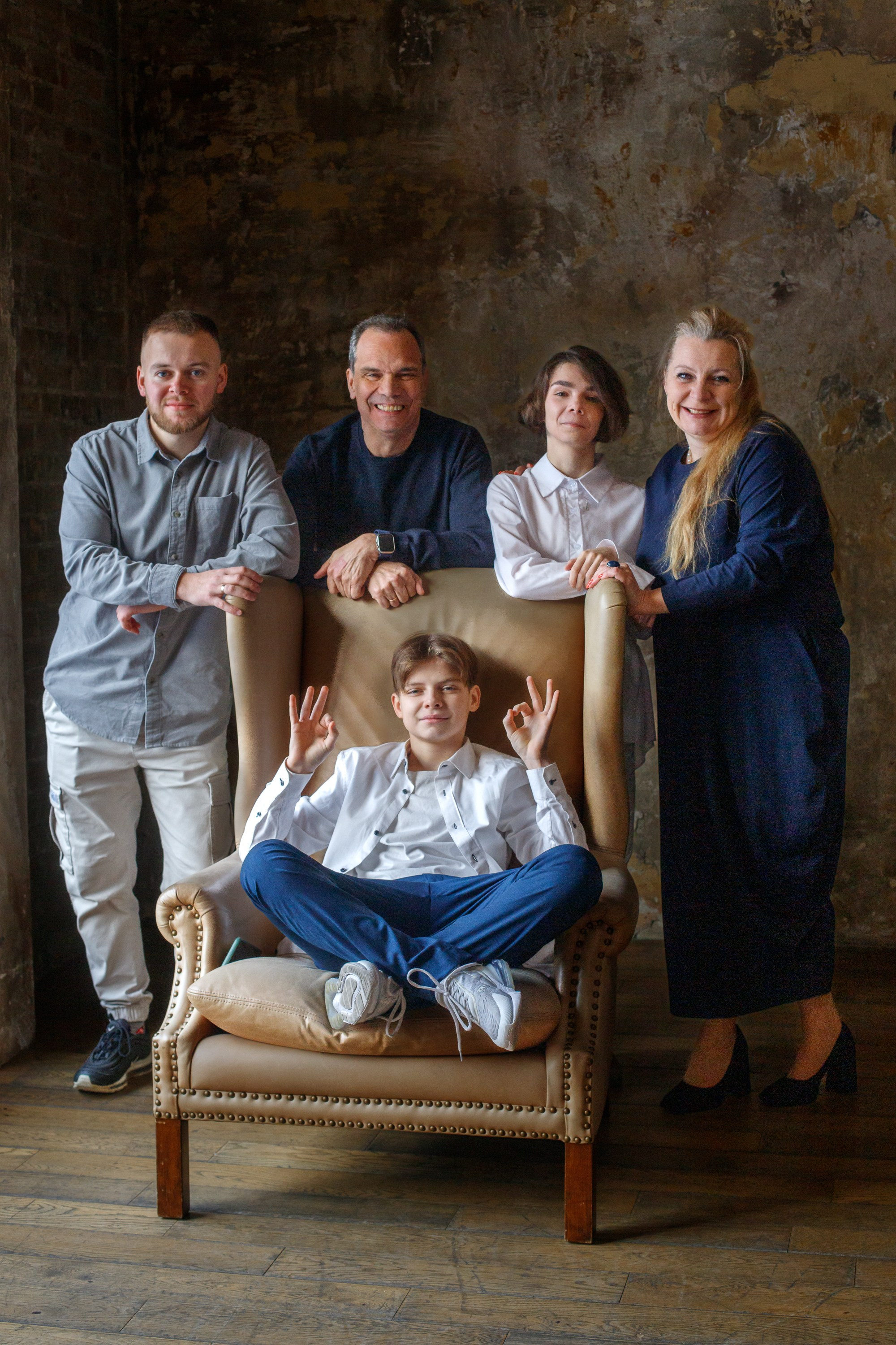 Большая семья на Рождество. Семейный и школьный фотограф в Москве Анна Ткач