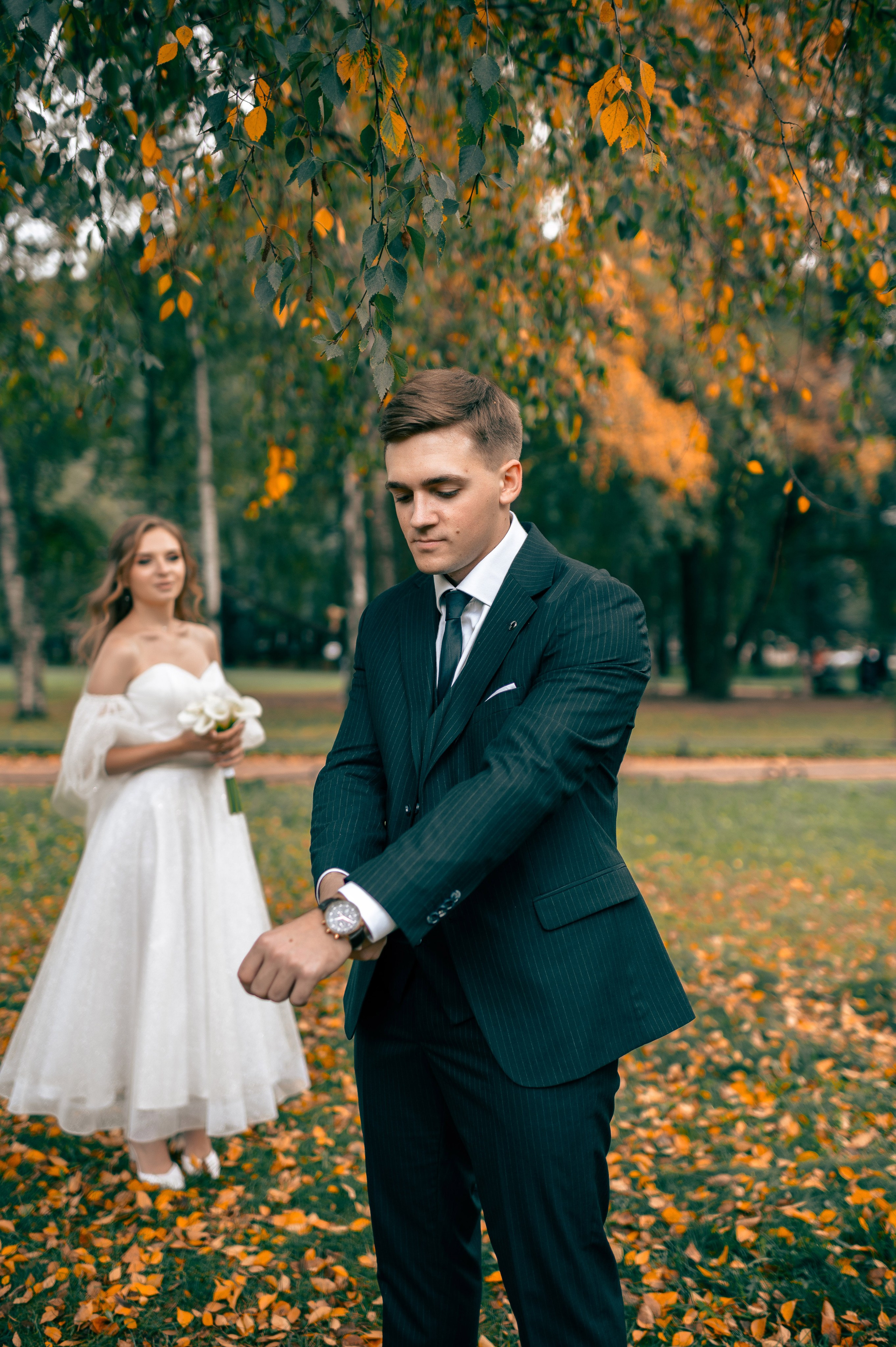 Анастасия и Михаил (Второй Дворец Бракосочетания на Фурштатской улице 52, фотосессия в Таврическом парке). Портретный, семейный и свадебный фотограф в Санкт-Петербурге и в Пушкине Ширяев Денис