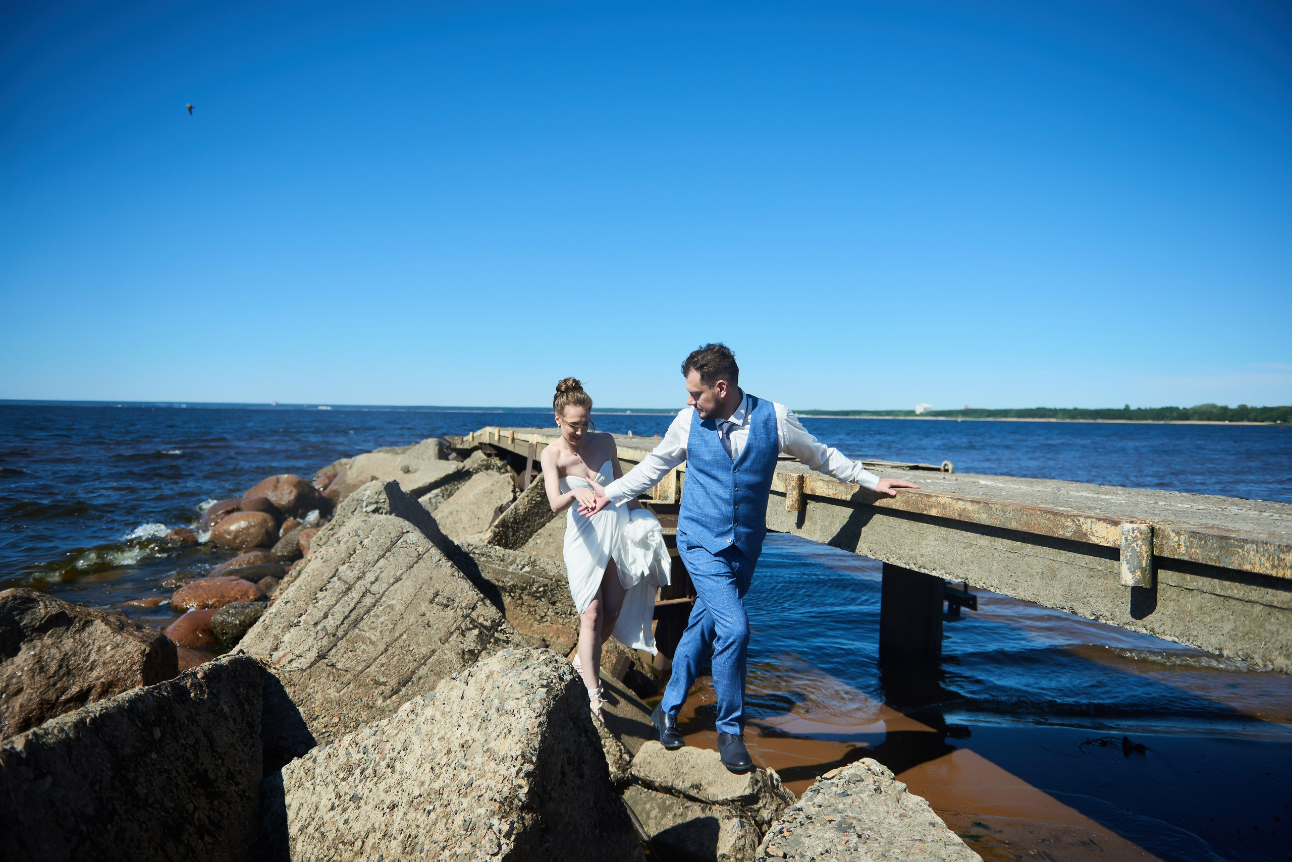 Александра и Вячеслав (фотосессия на берегу Финского залива в парке Дубки в Сестрорецке). Портретный, семейный и свадебный фотограф в Санкт-Петербурге и в Пушкине Ширяев Денис