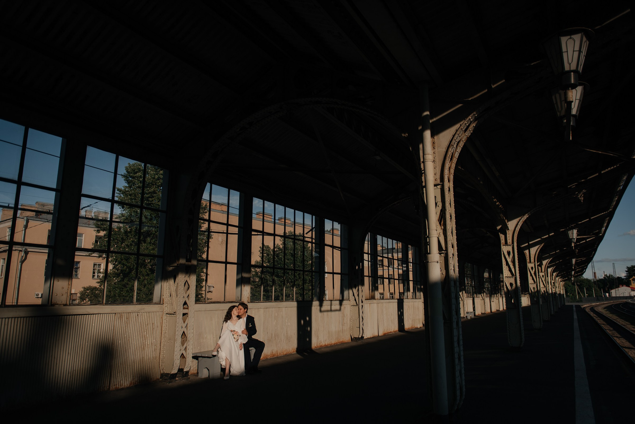свадебная фотосессия в Витебском вокзале