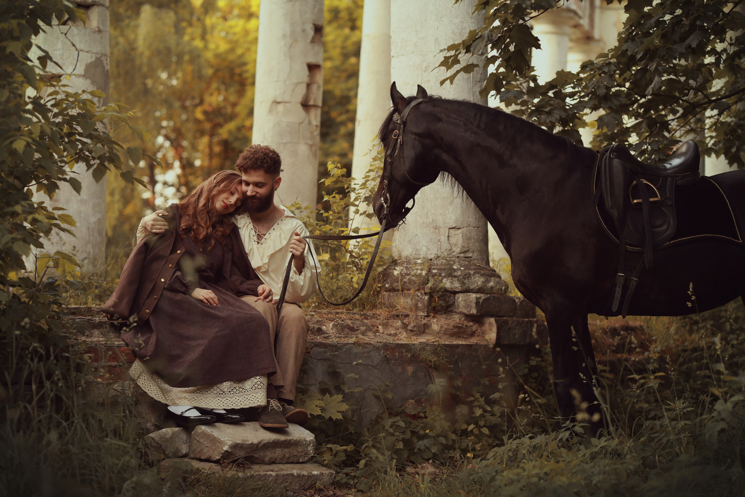 Семейная, love-story с лошадьми. Фотосессия с лошадьми