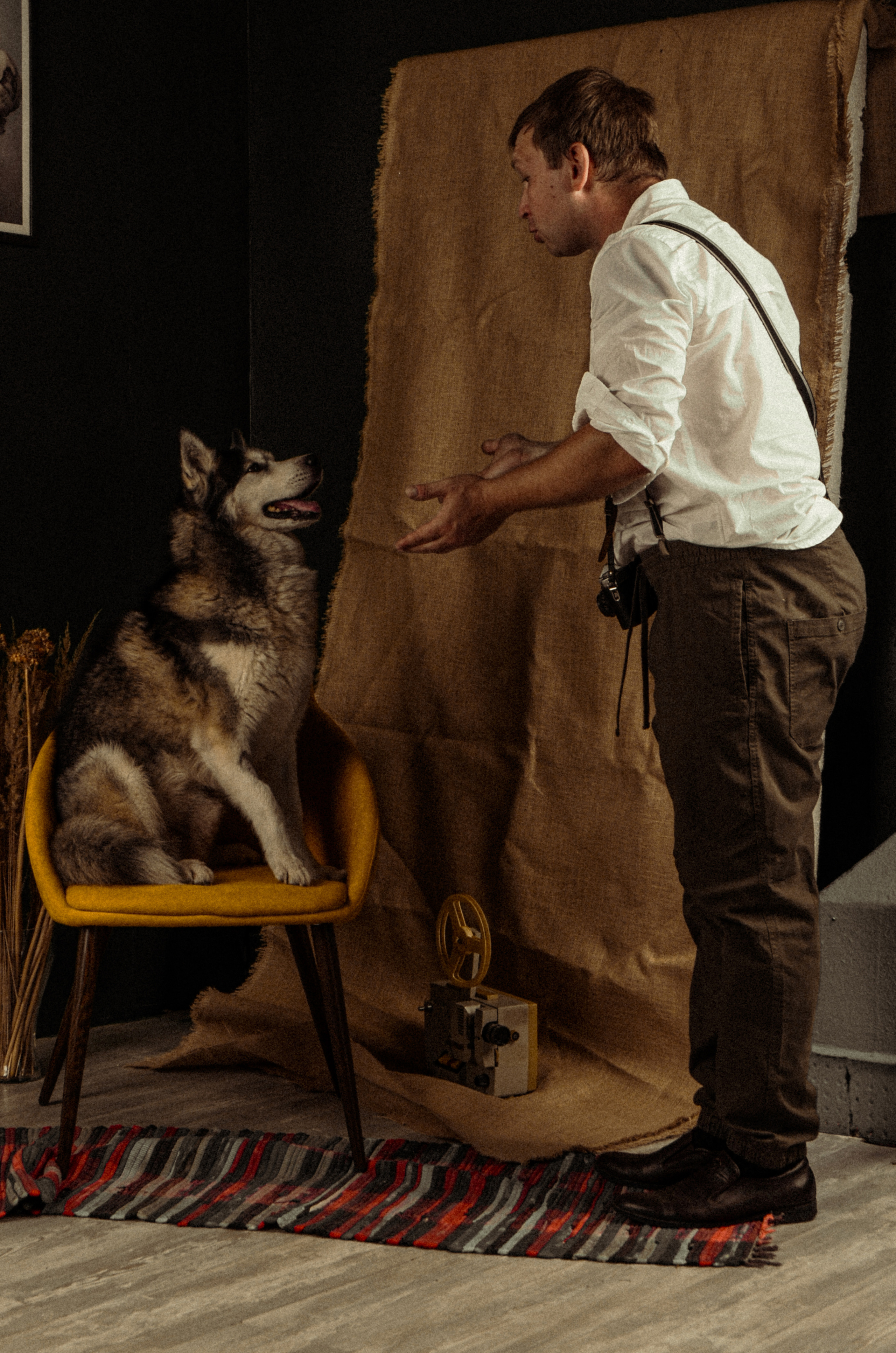 Андрей с пёселями. Алина Стрелкова — фотограф