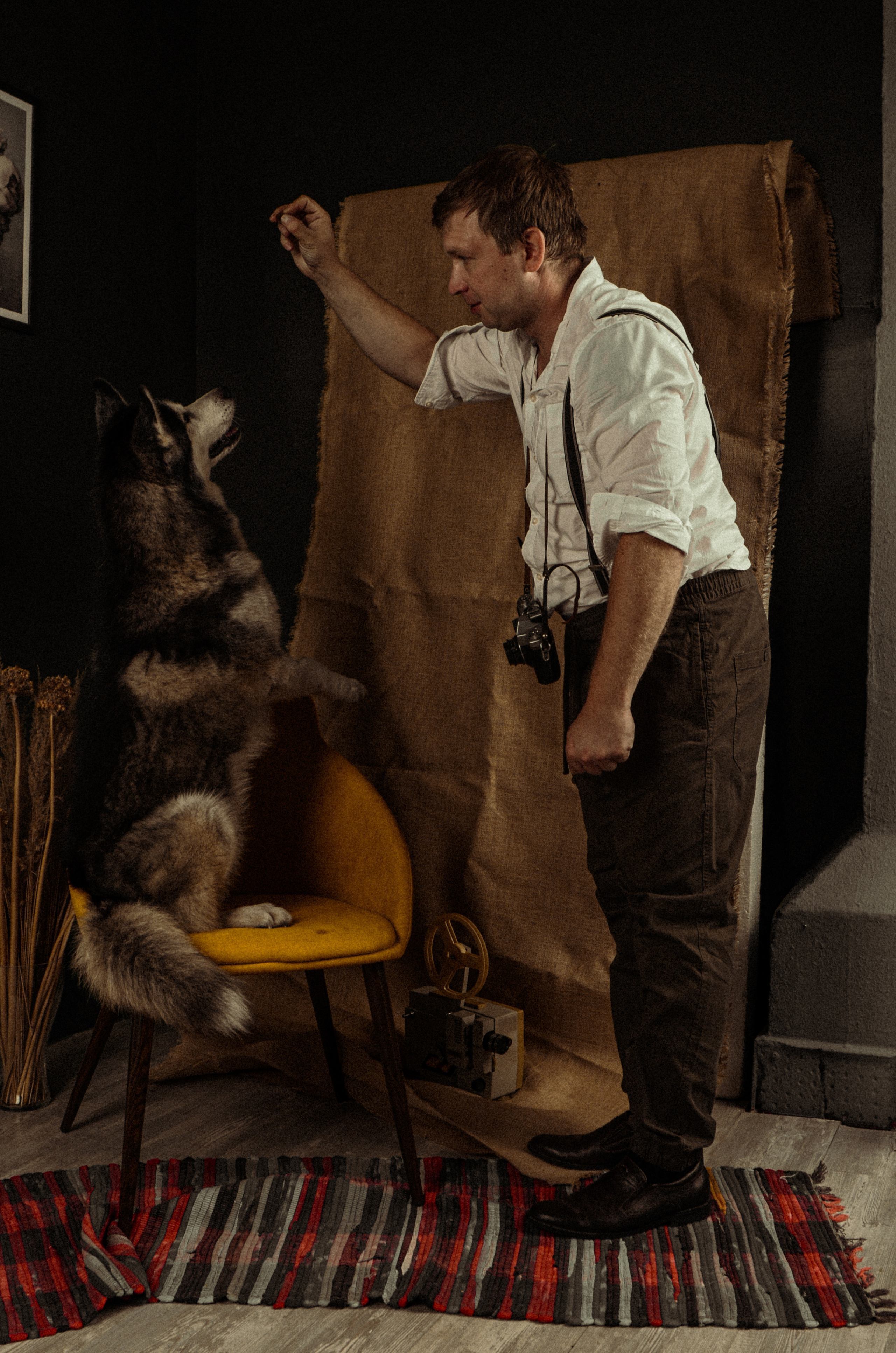 Андрей с пёселями. Алина Стрелкова — фотограф