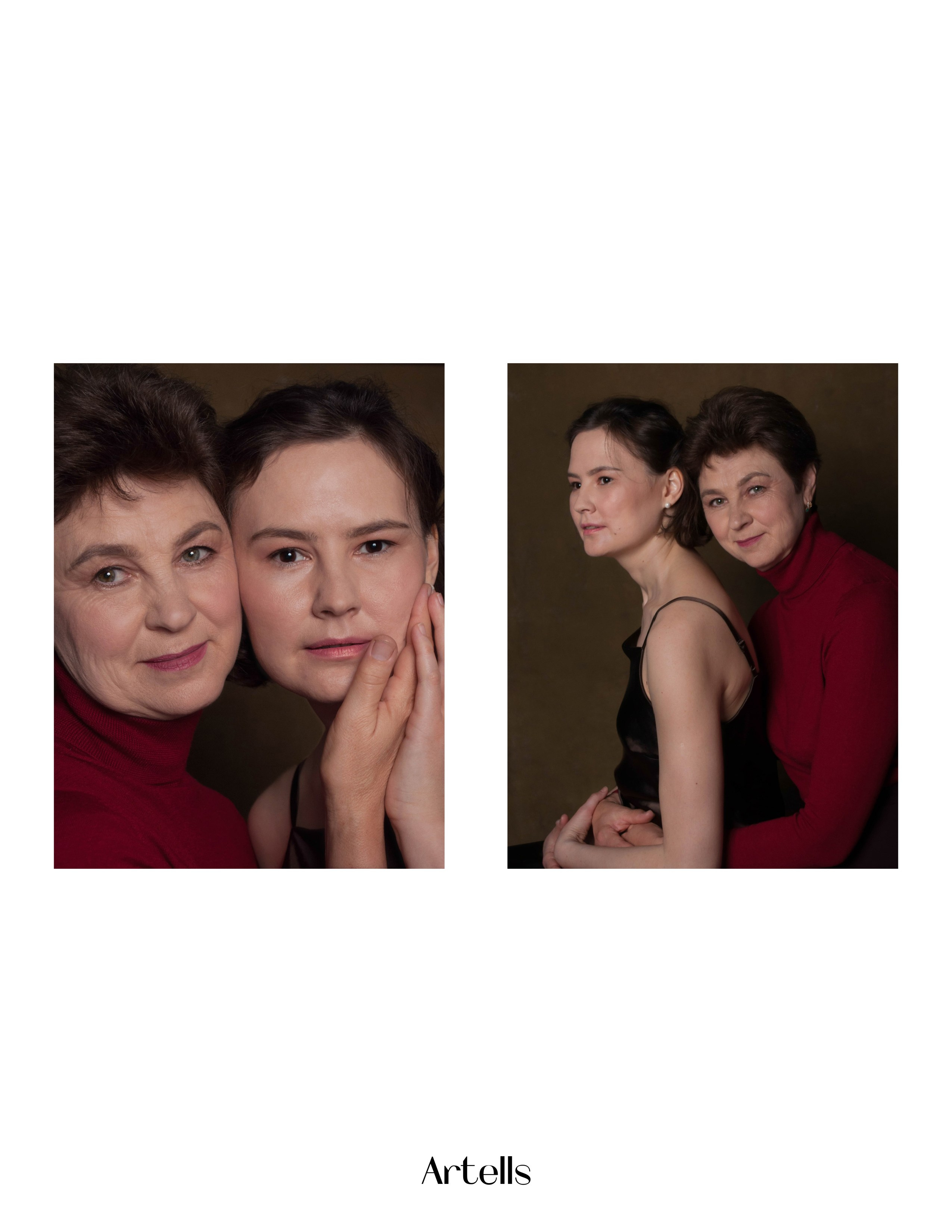 Семейная фотосессия мать и дочь, опубликованная в глянцевом журнале Artells