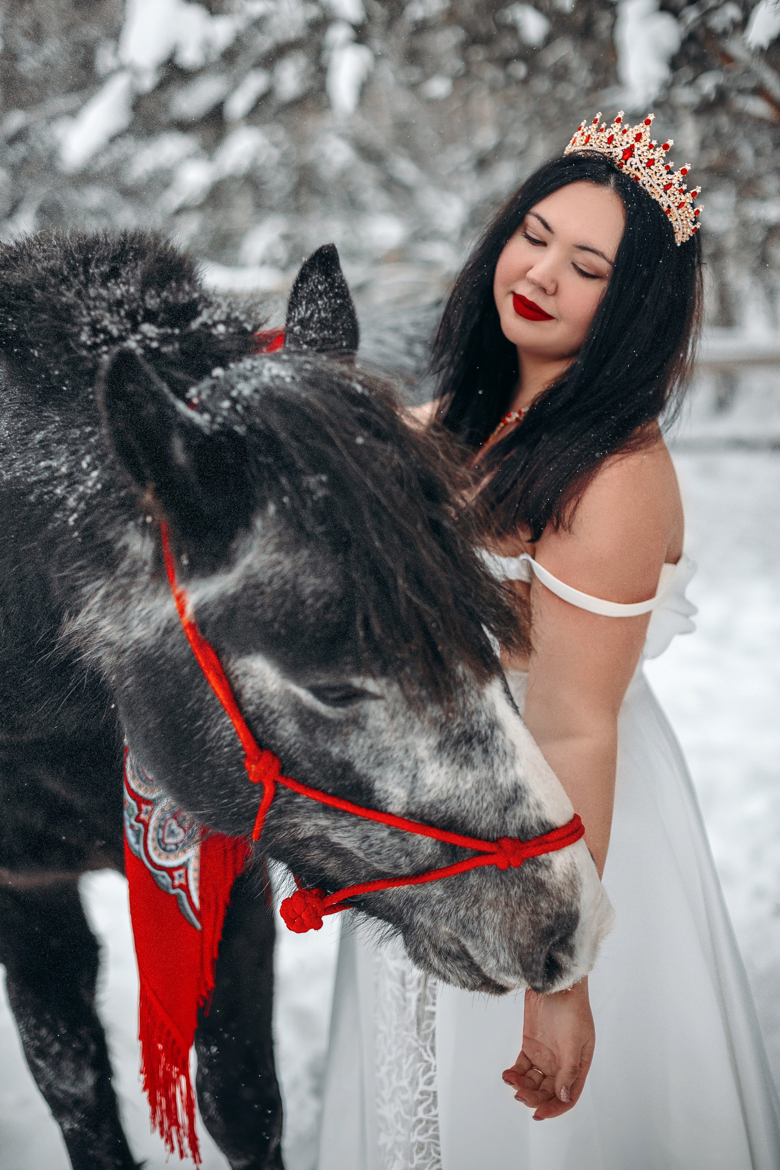 Яблоки на снегу. Анна Молчанова конный фотограф в Тюмени | фотосессии с лошадьми Тюмень