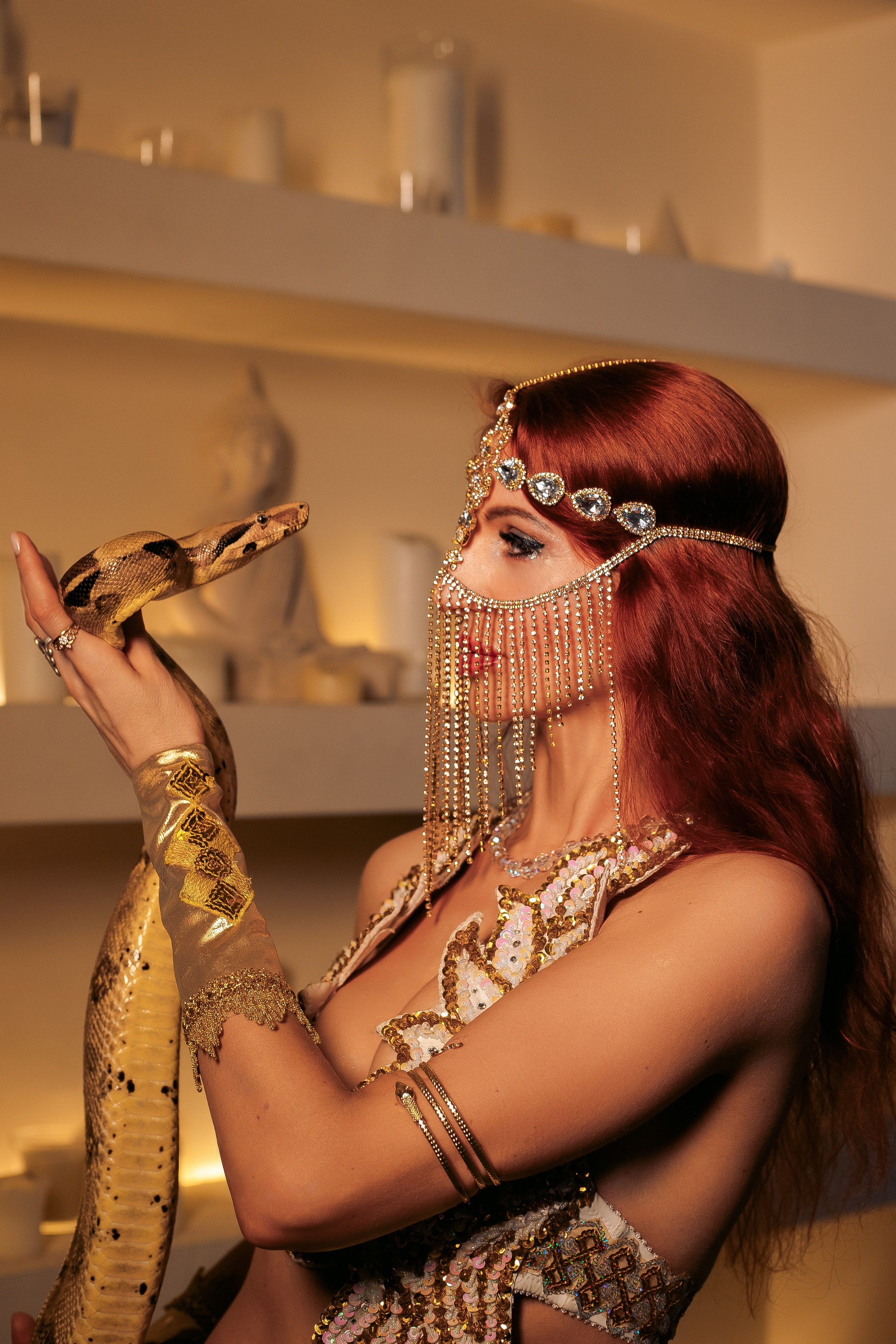 Фотосессия с змеей в восточном стиле в фотостудии. Фотограф в Санкт-Петербурге, Анна Скворцова