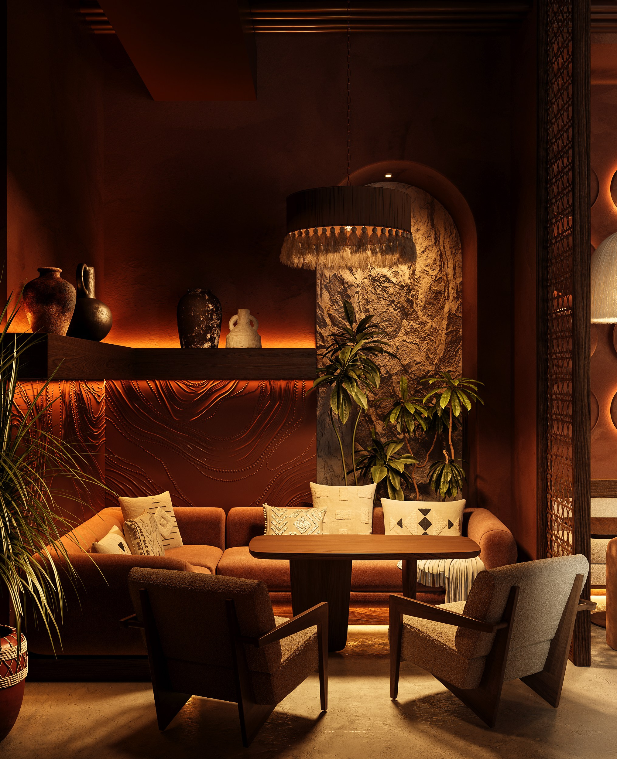 Кальянная Мята. Концепт и визуализация для One Two Home. 3D Визуализация