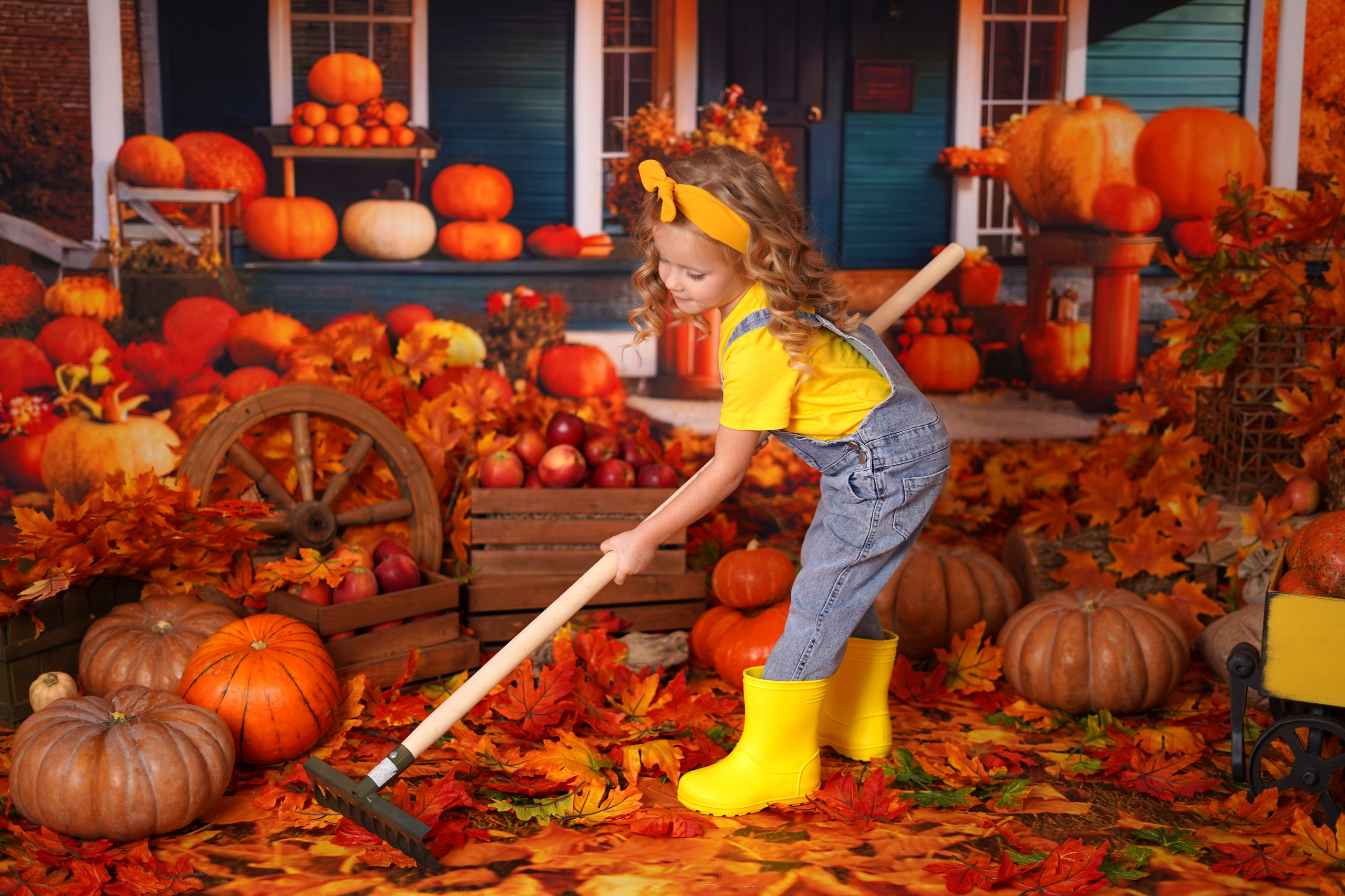 Осенний фотодень в студии Антураж. Детский семейный фотограф Краснодар