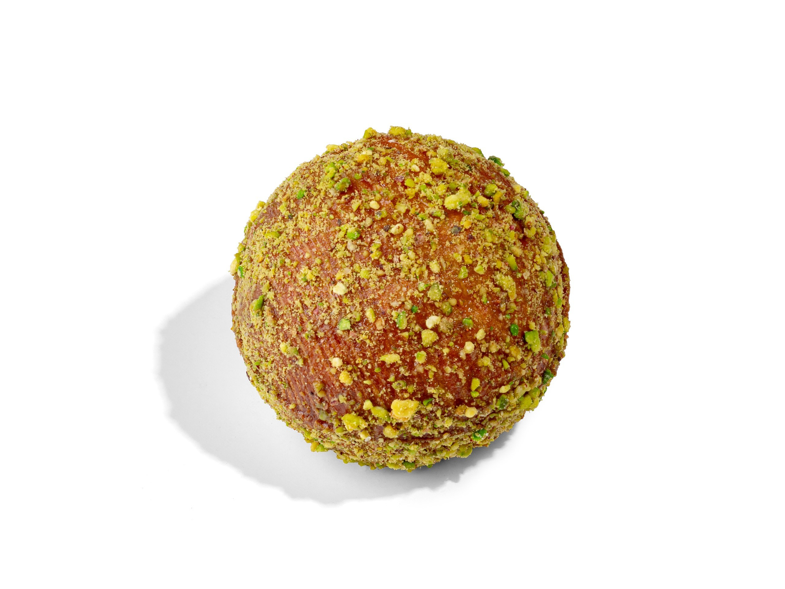 ШАР СЛОЙКА - 320Р.  Булочка из слоеного теста в форме шара с фисташковой пастой и ванильным кремом. Украшается свежей фисташкой 