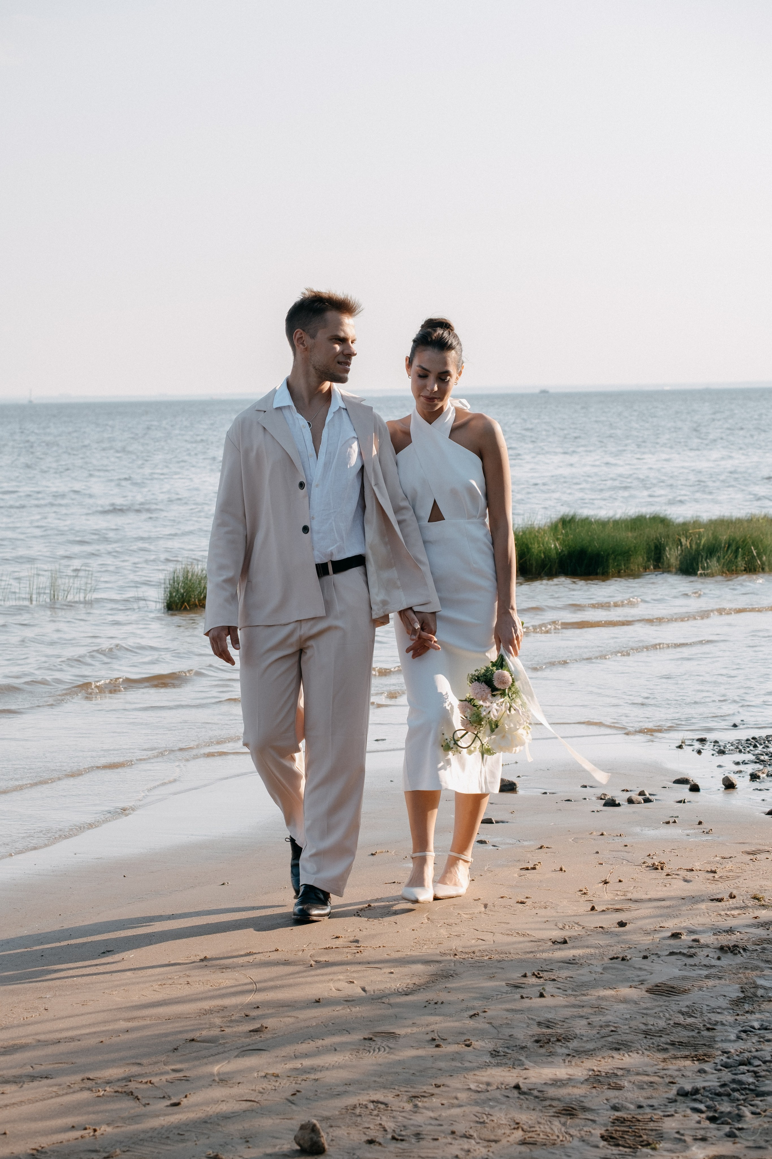 СВАДЕБНАЯ ФОТОСЕССИЯ ВЫЕЗДНОЙ ЦЕРЕМОНИИ (ФИНСКИЙ ЗАЛИВ). Профессиональный фотограф, Санкт-Петербург — Виктория Богомолова