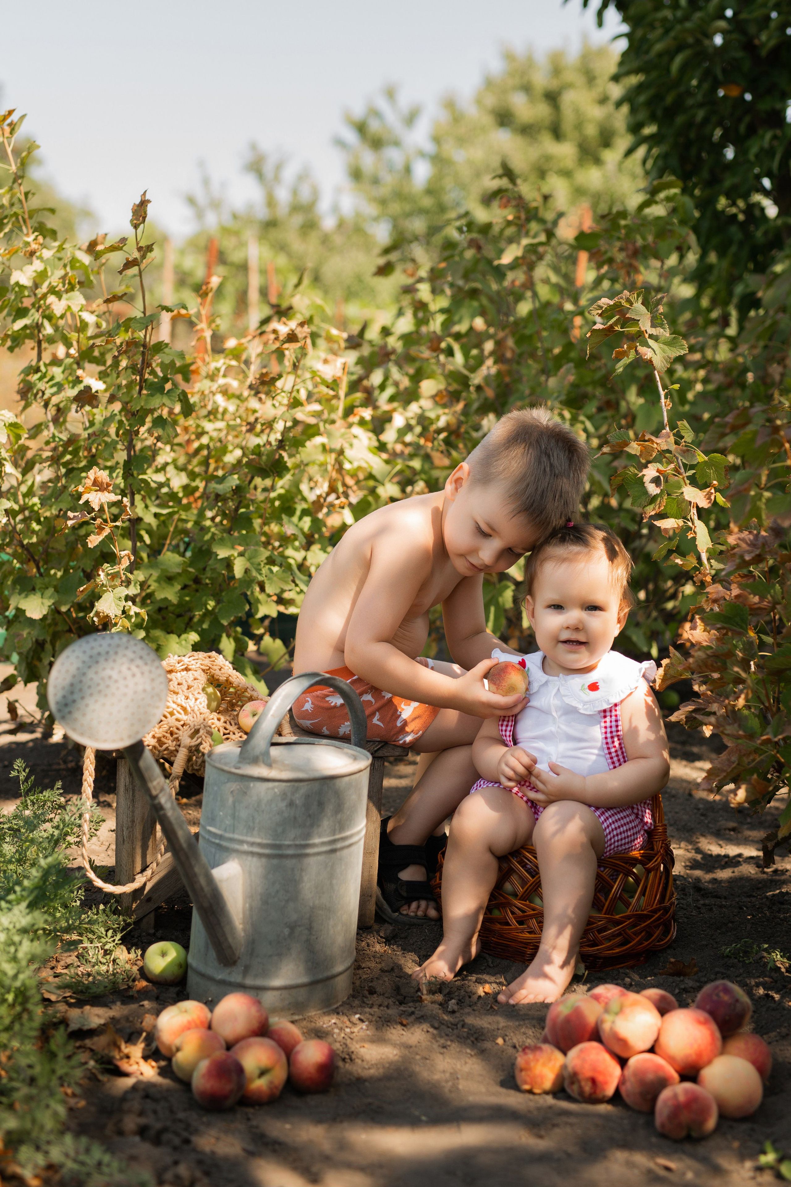 В огороде у бабушки. Семейный фотограф в Каневской Епифанова Ольга