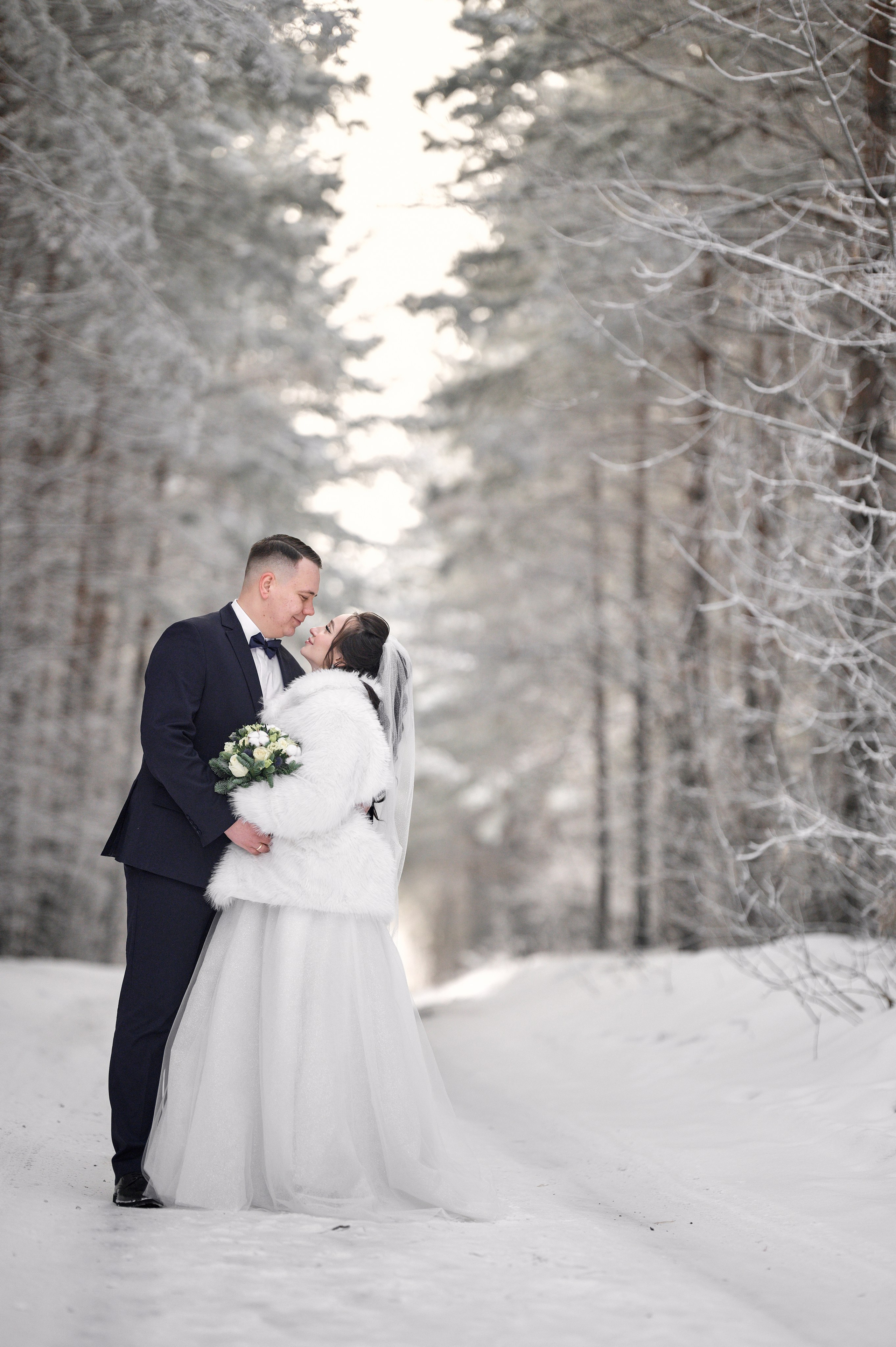 Зимняя свадебная фотосессия для Кристины и Павла
