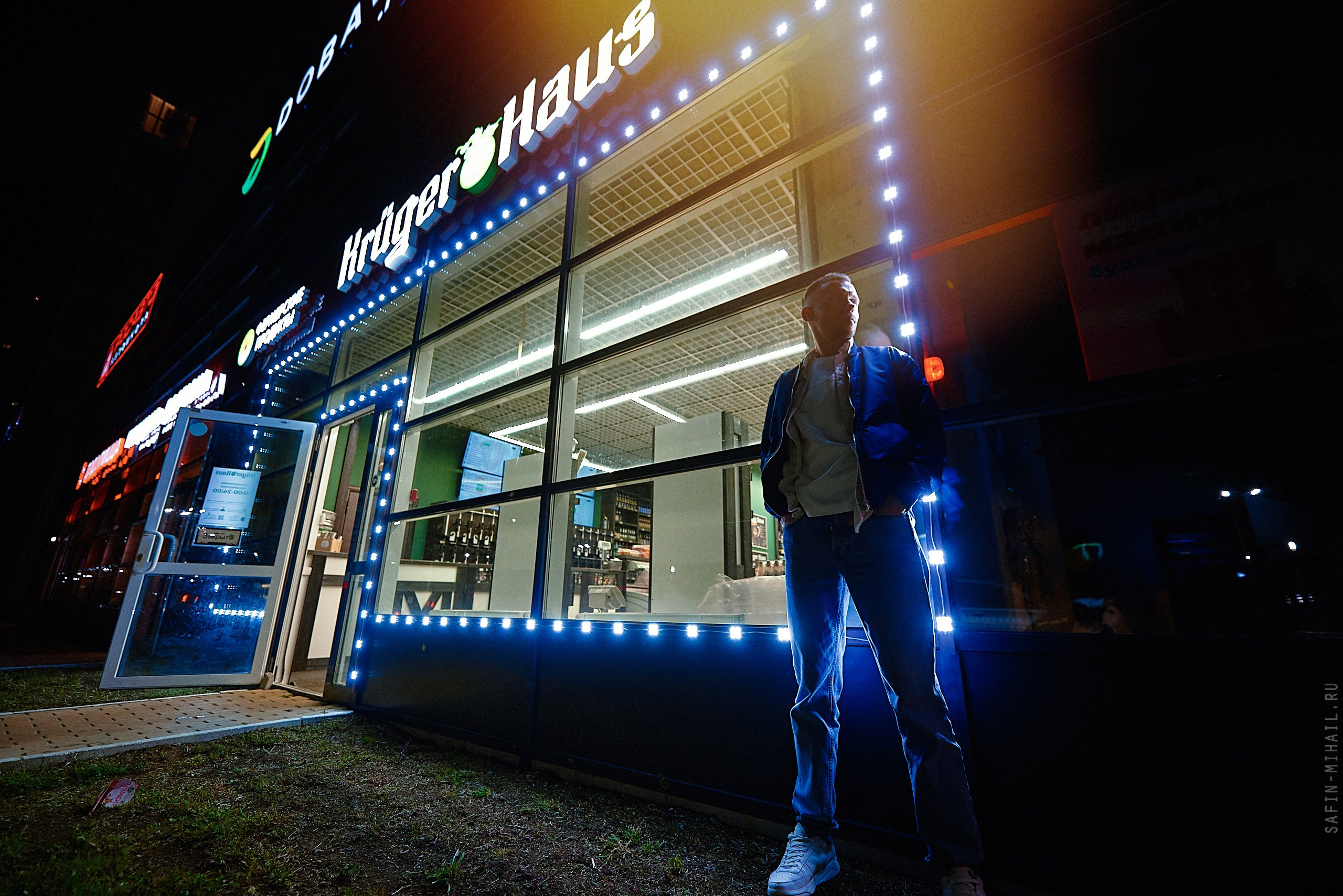 Мужская фотосессия, ночной Сургут