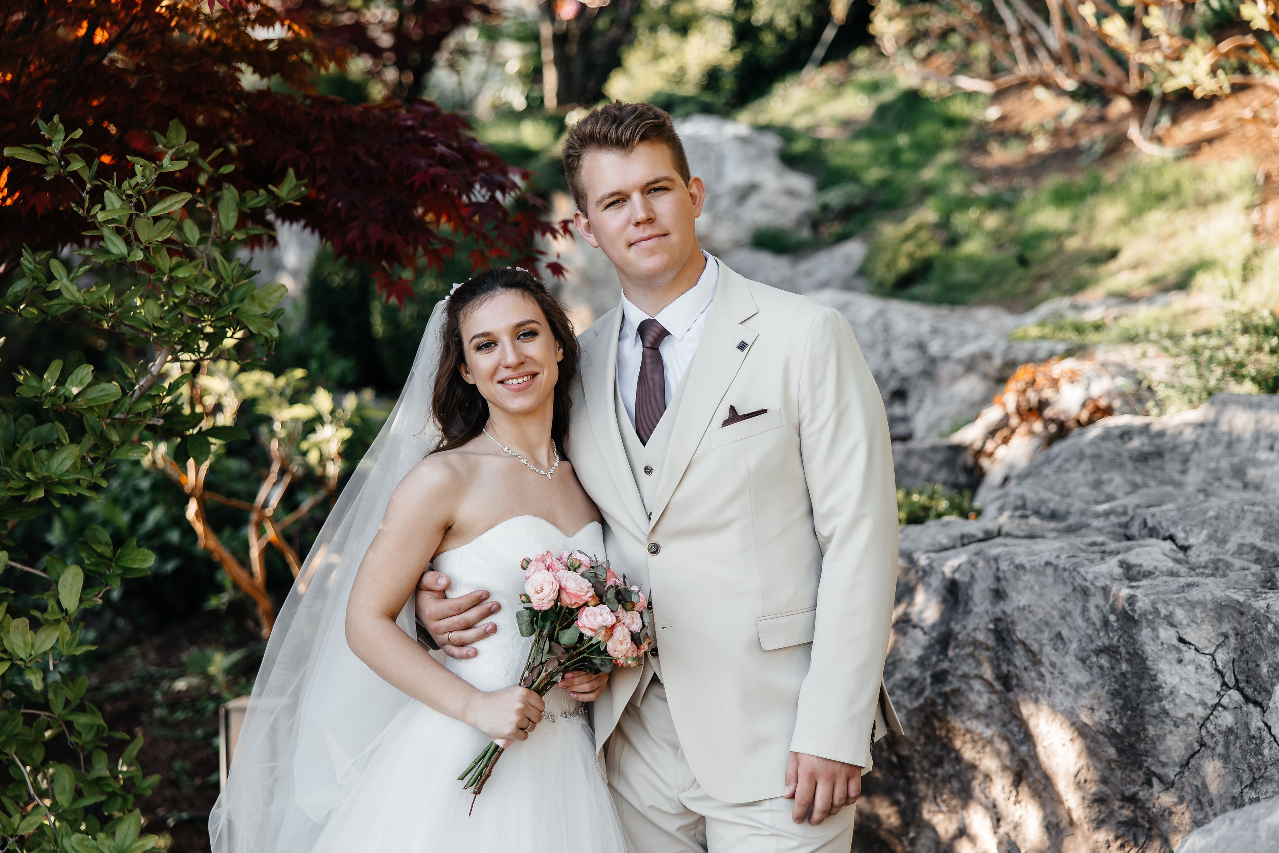 Сакура в Японском саду. Анонс свадьбы для Никиты и Марины. Свадебный фотограф в Крыму и Севастополе Ольга Баскакова