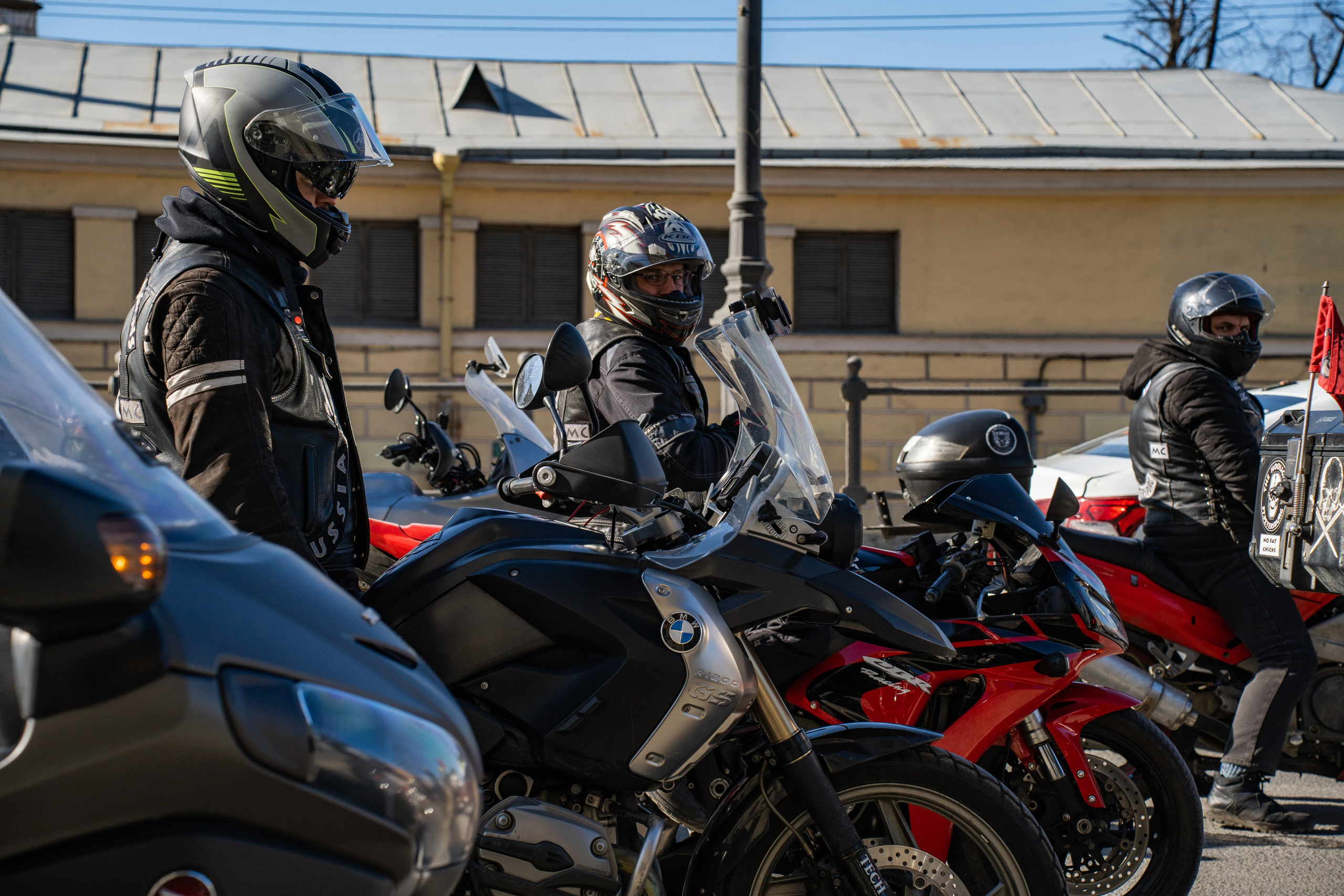 Весенний прохват мотоклуба Normans Riders MC. Концертный и репортажный фотограф в Санкт-Петербурге Слава Пахомов