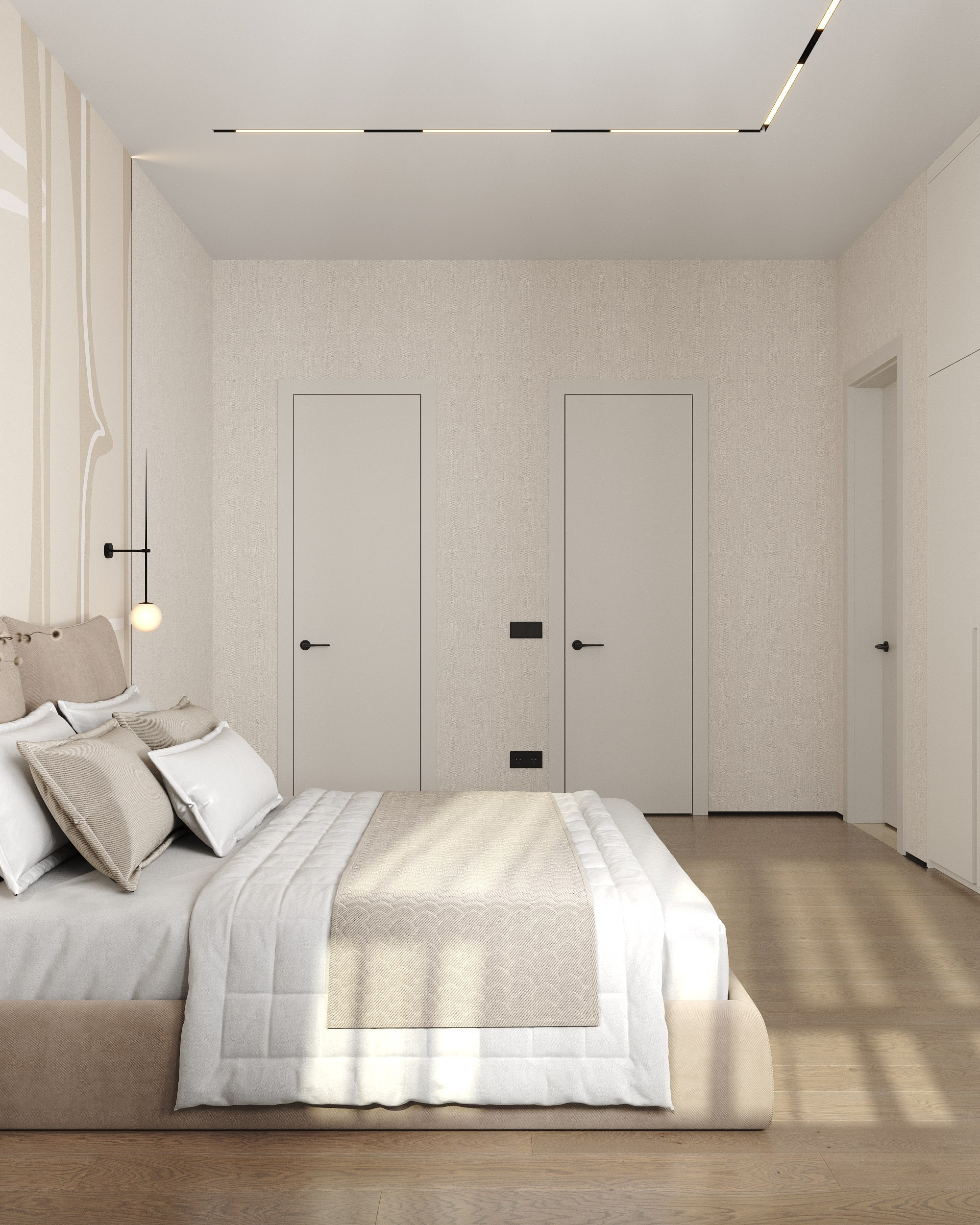 Serenity in Light & Beige. 3D Визуализация