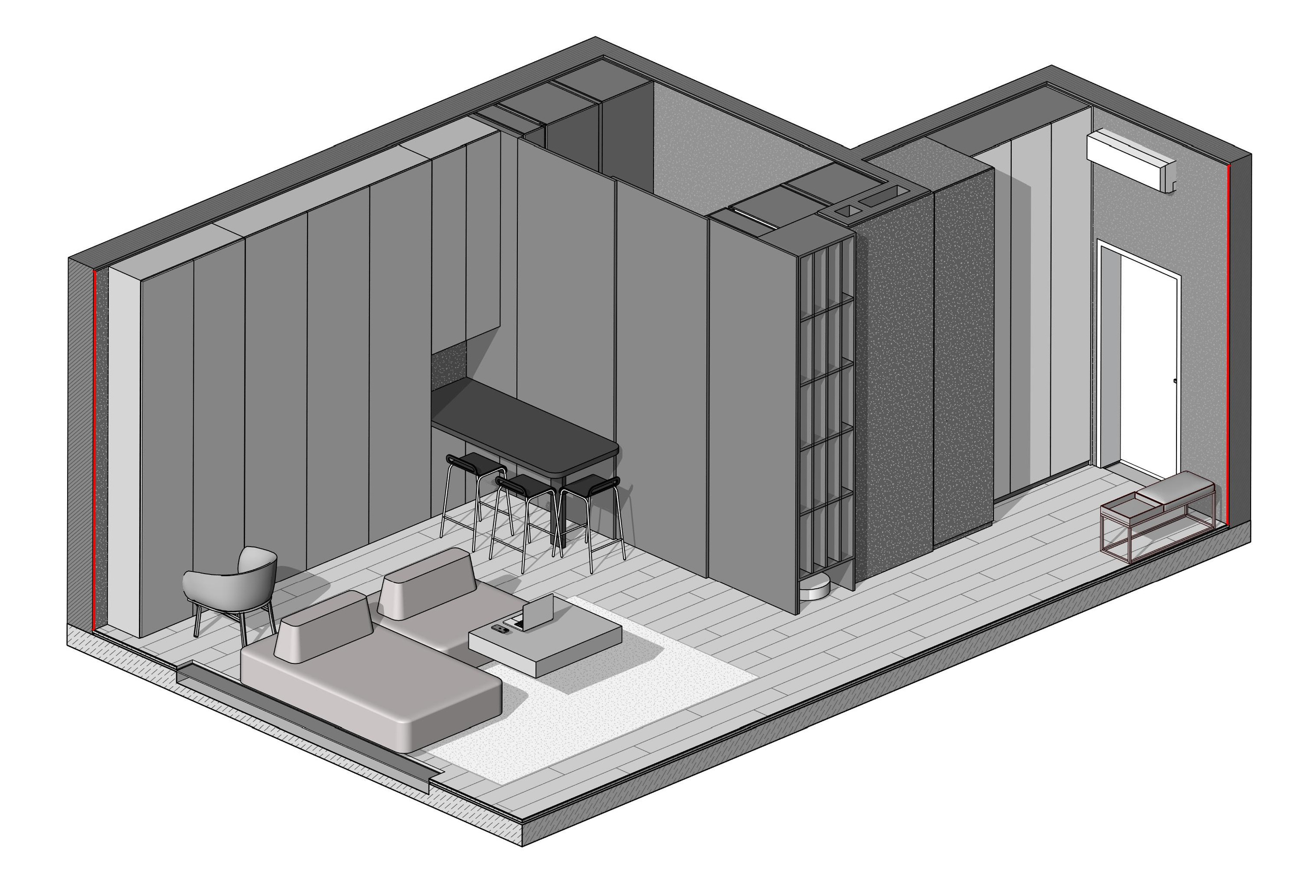 Квартира ЖК Премиум Парк г. Владивосток. Архитектурно-дизайнерское бюро ROOMS