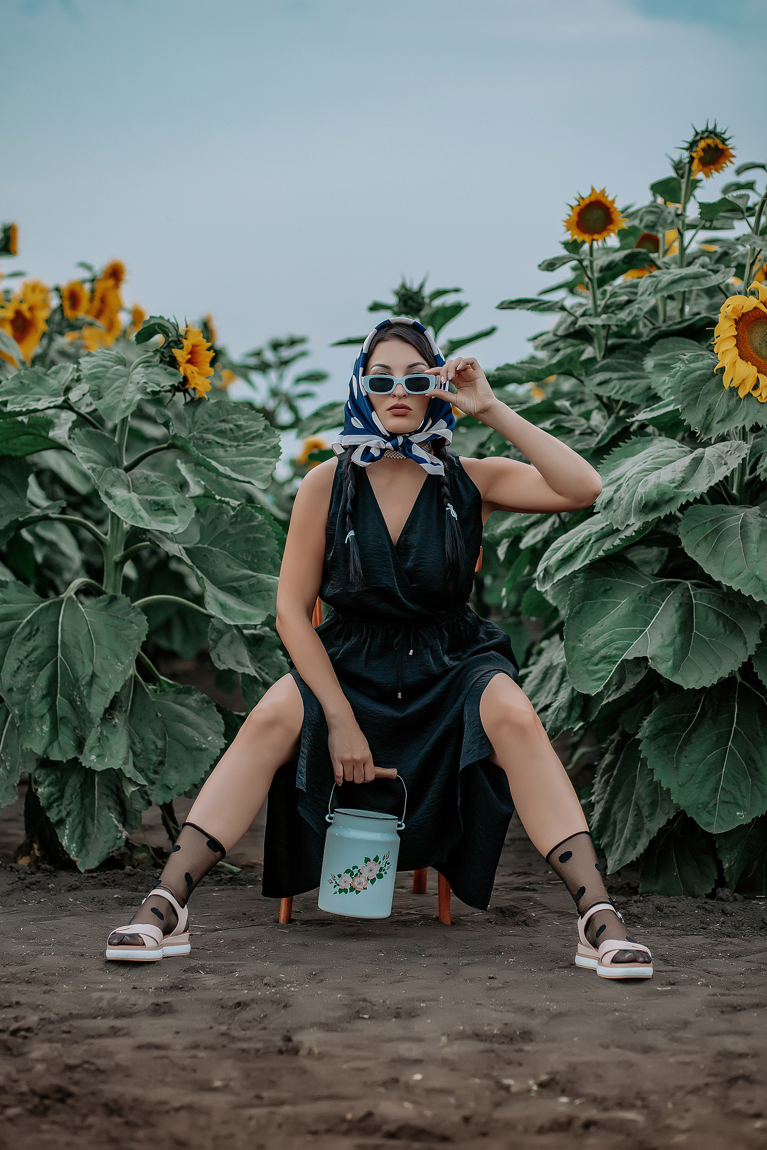 Фэшн в подсолнухах. Детский и семейный фотограф в Красноярске Юлия Бирюкова