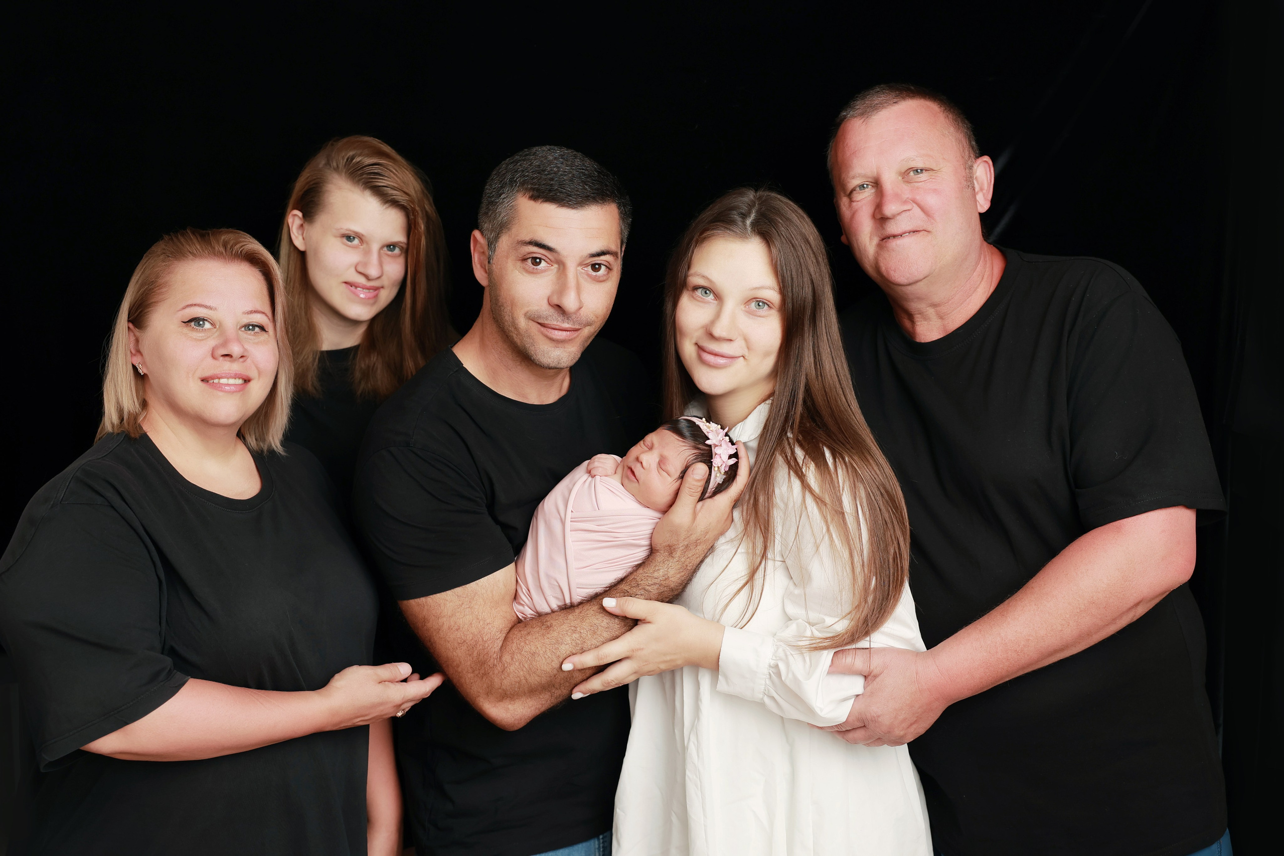 Анечка и ее семья. Фотограф новорожденных в Сочи