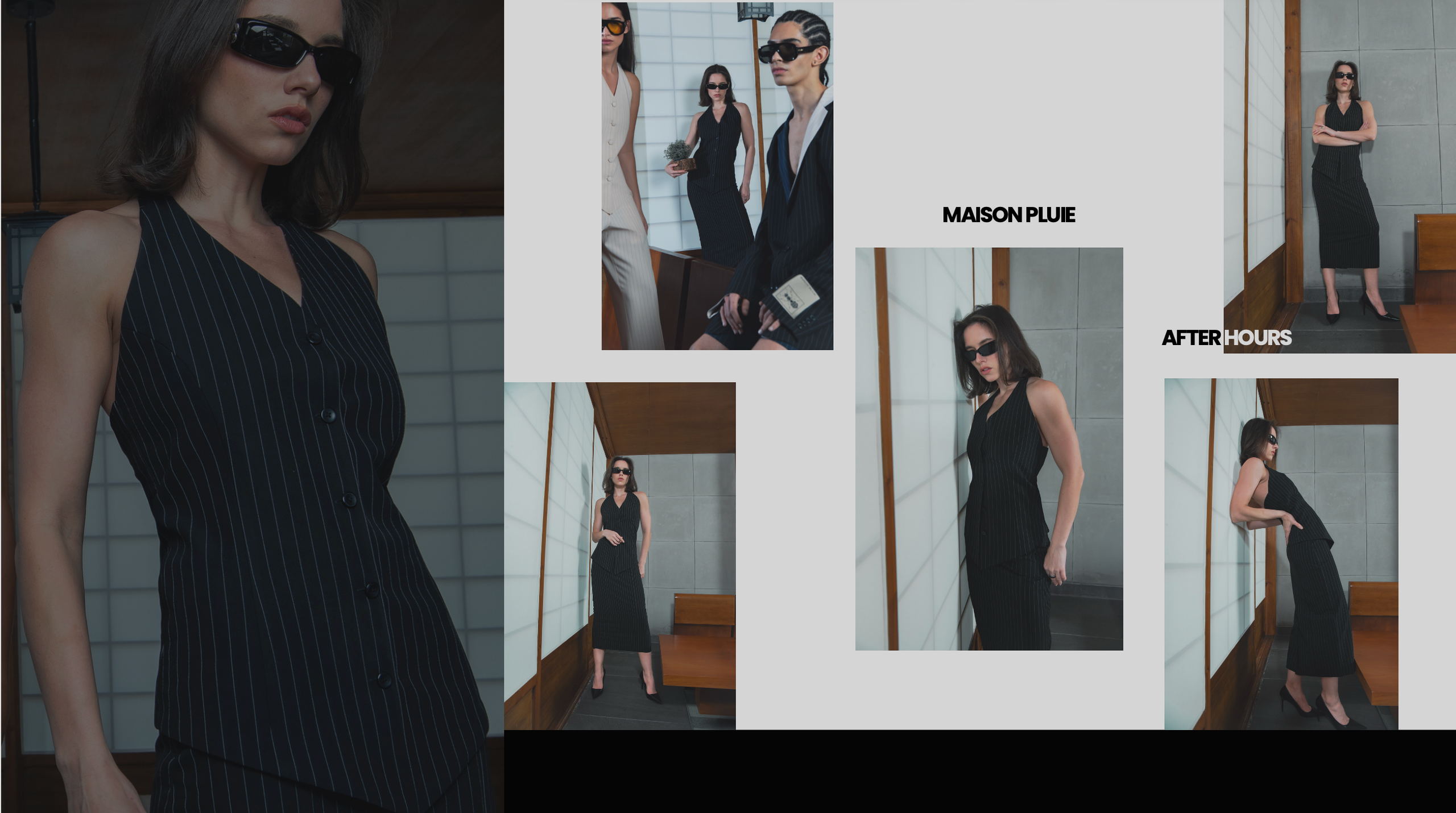 Lookbook layout for Maison Pluie Dubai brand. Elizaveta Filchenko. Fashion-photographer and director