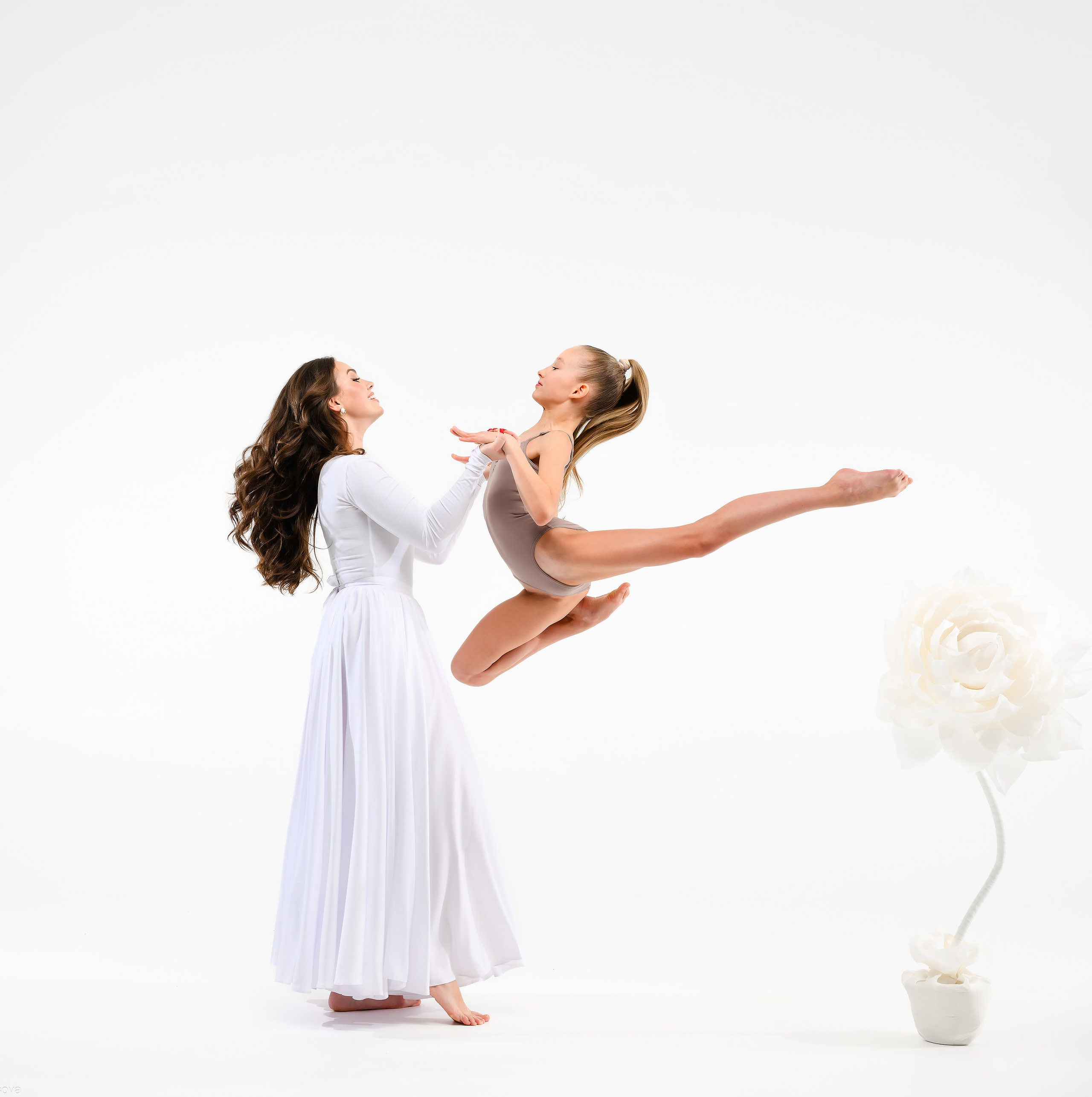 тренер и гимнастка фотосессия 