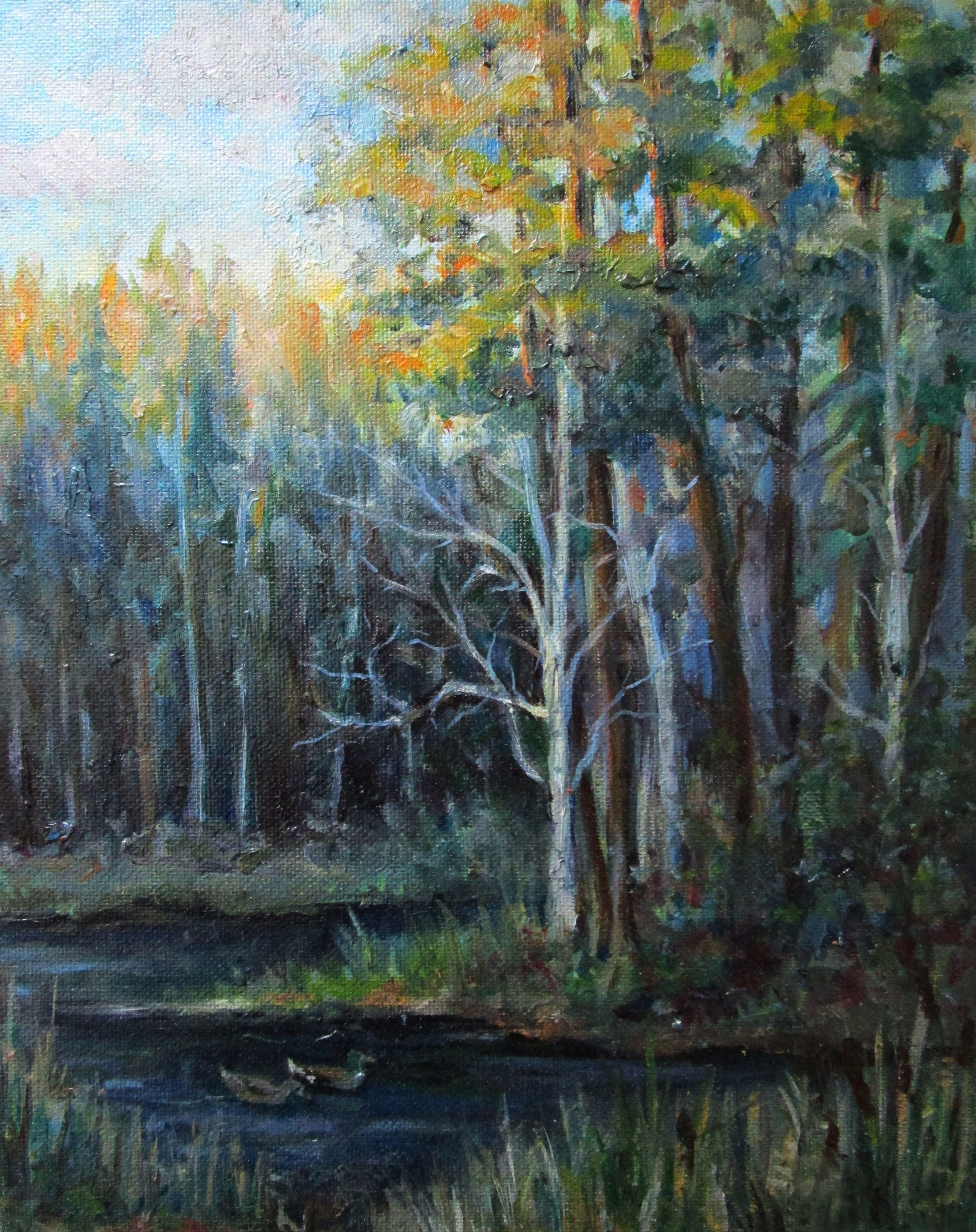 Закат в ноябре; холст / масло, 2019