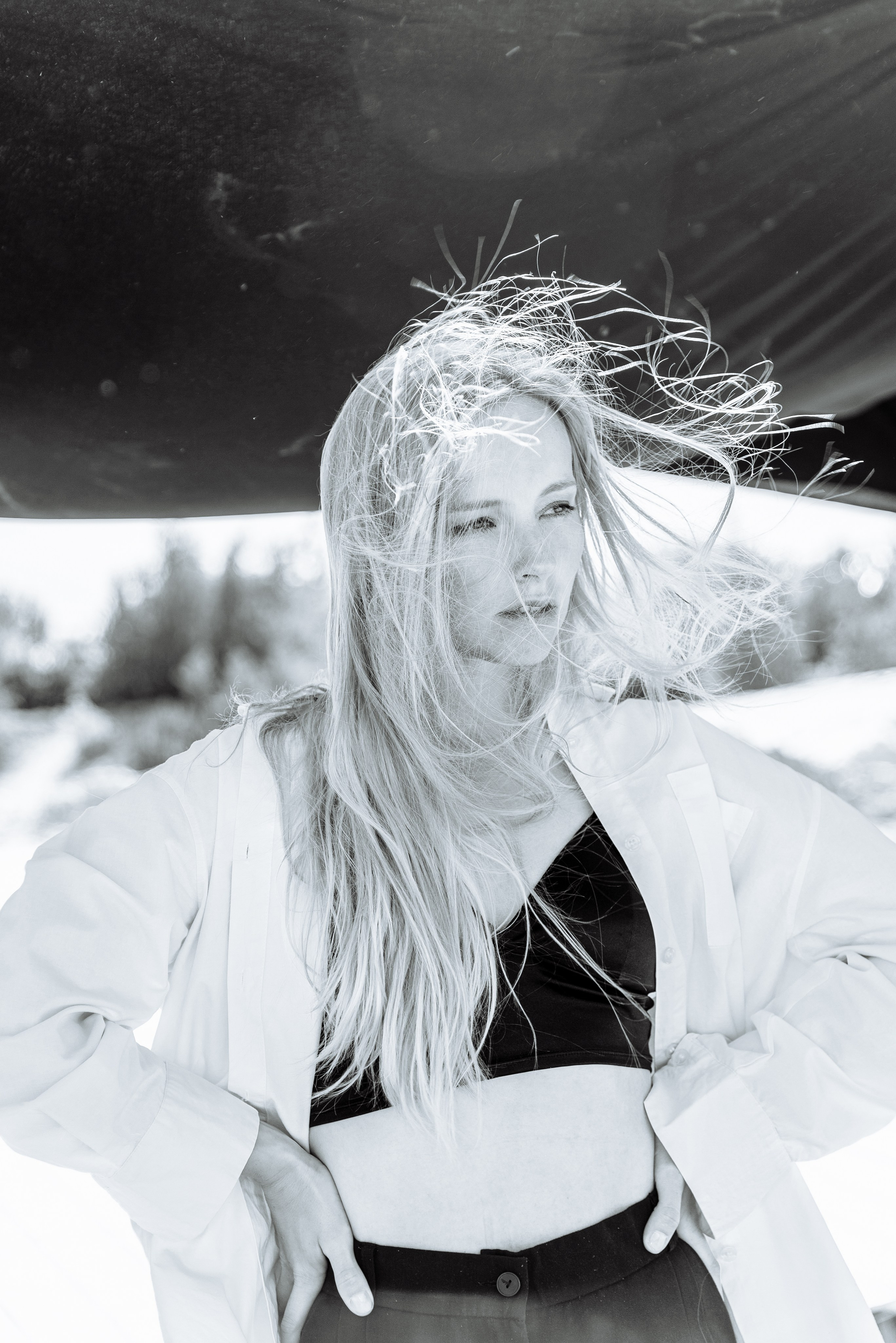 Черно-белый портрет