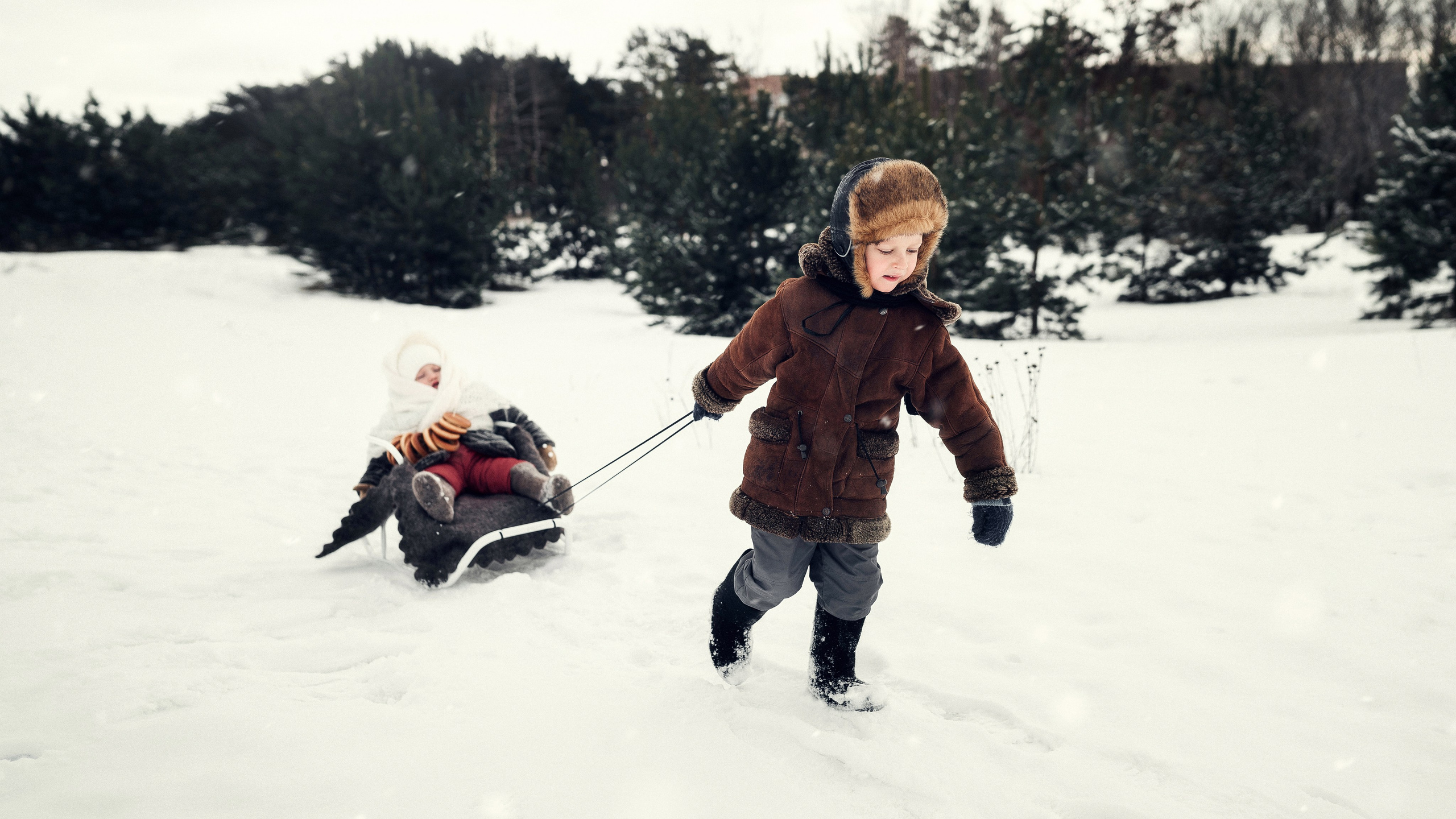 Новогодняя фотосессия детей.
