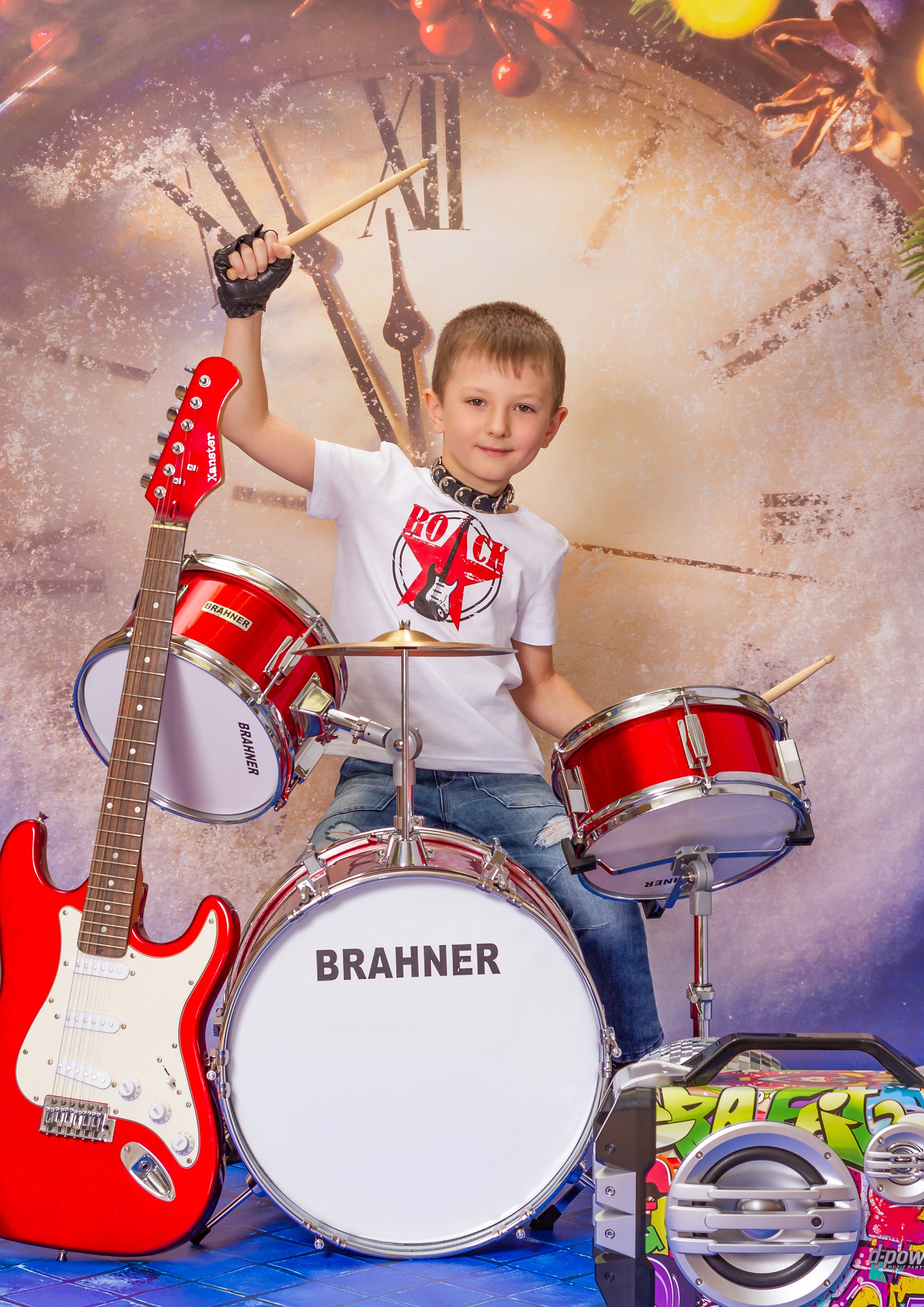 Фотосессия «Новогодняя Рок-Звезда» 2019 год. Фотограф в детский сад Елена Колчева Новокузнецк