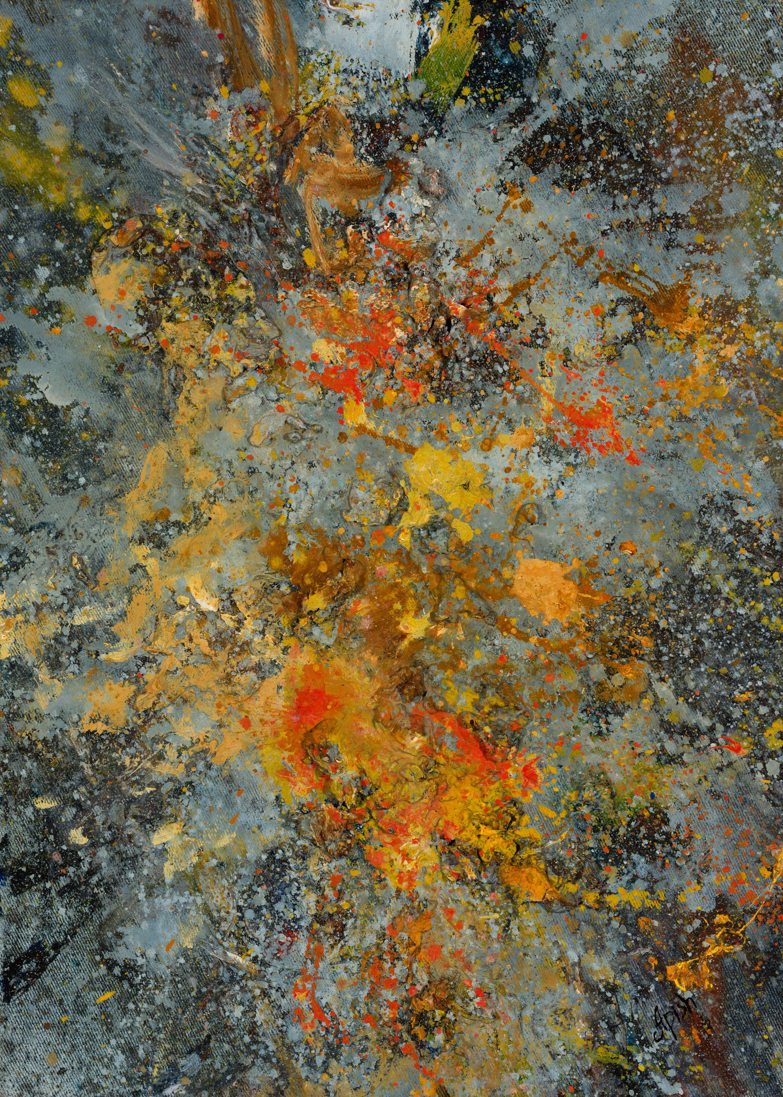 «Комплексный импульс 4» - художник Алексей Апиш (холст, масло, 35x25 см, 2025)