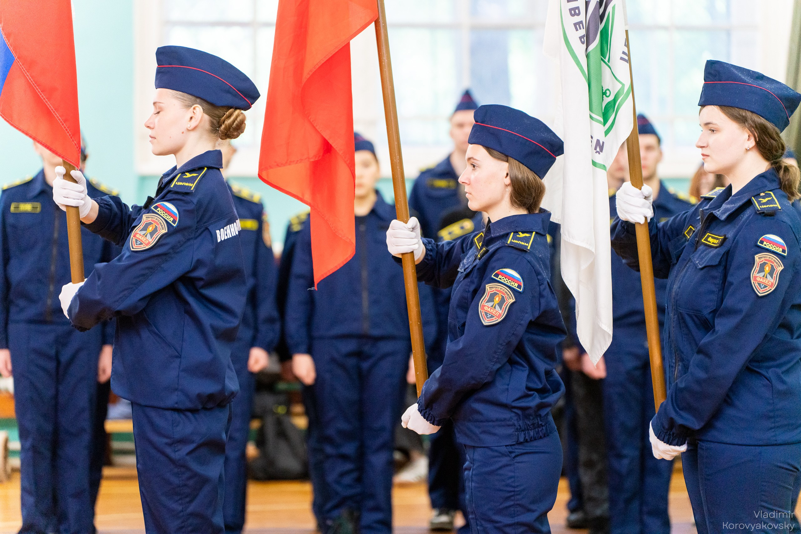 Торжественное закрытие курса военной подготовки. Фотограф Владимир Коровяковский