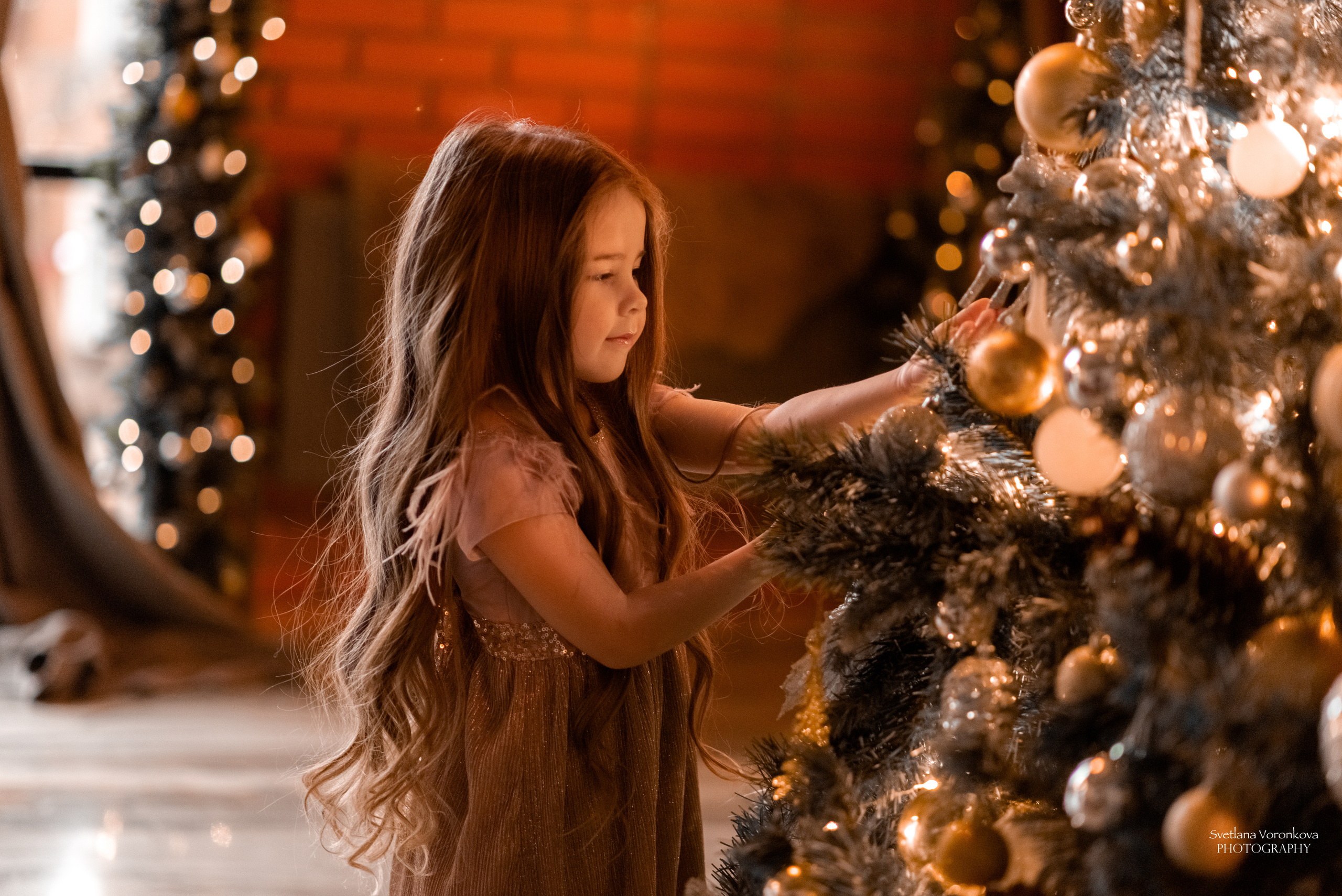 Семейная новогодняя фотосессия в студии. Семейный и детский фотограф в Туле Светлана Воронкова