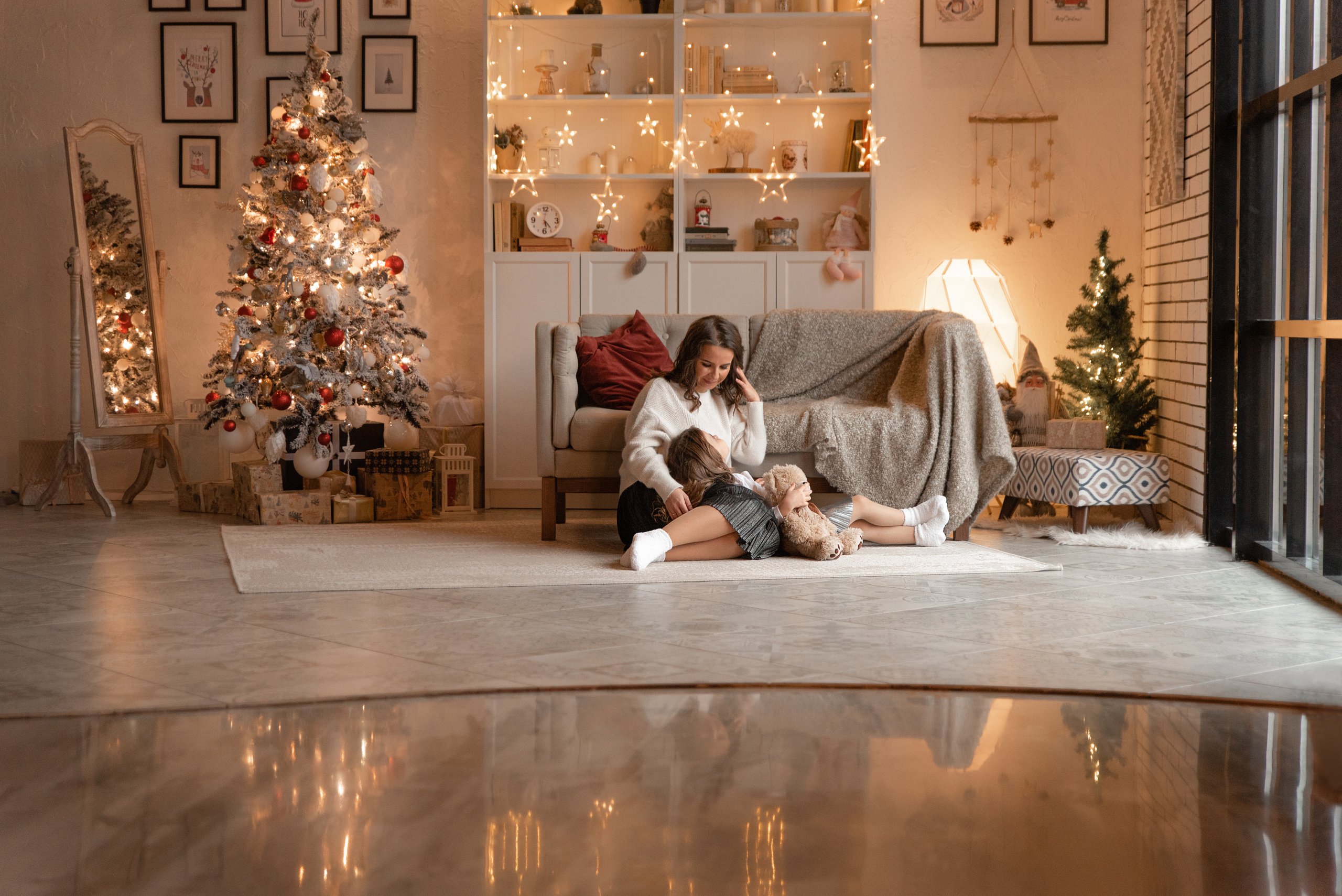Семейная новогодняя фотосессия в студии. Семейный и детский фотограф в Туле Светлана Воронкова
