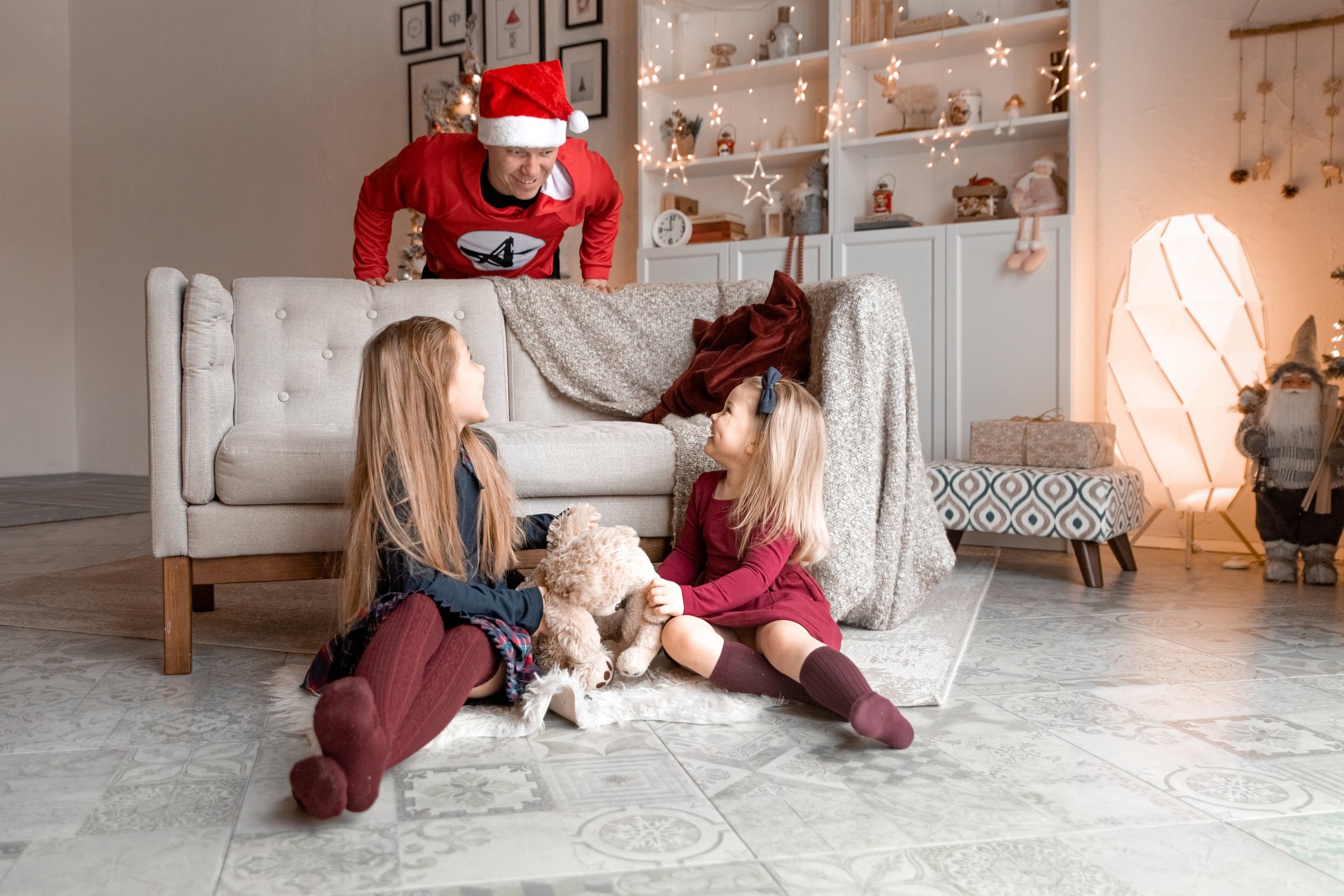 Семейная новогодняя фотосессия в студии. Семейный и детский фотограф в Туле Светлана Воронкова