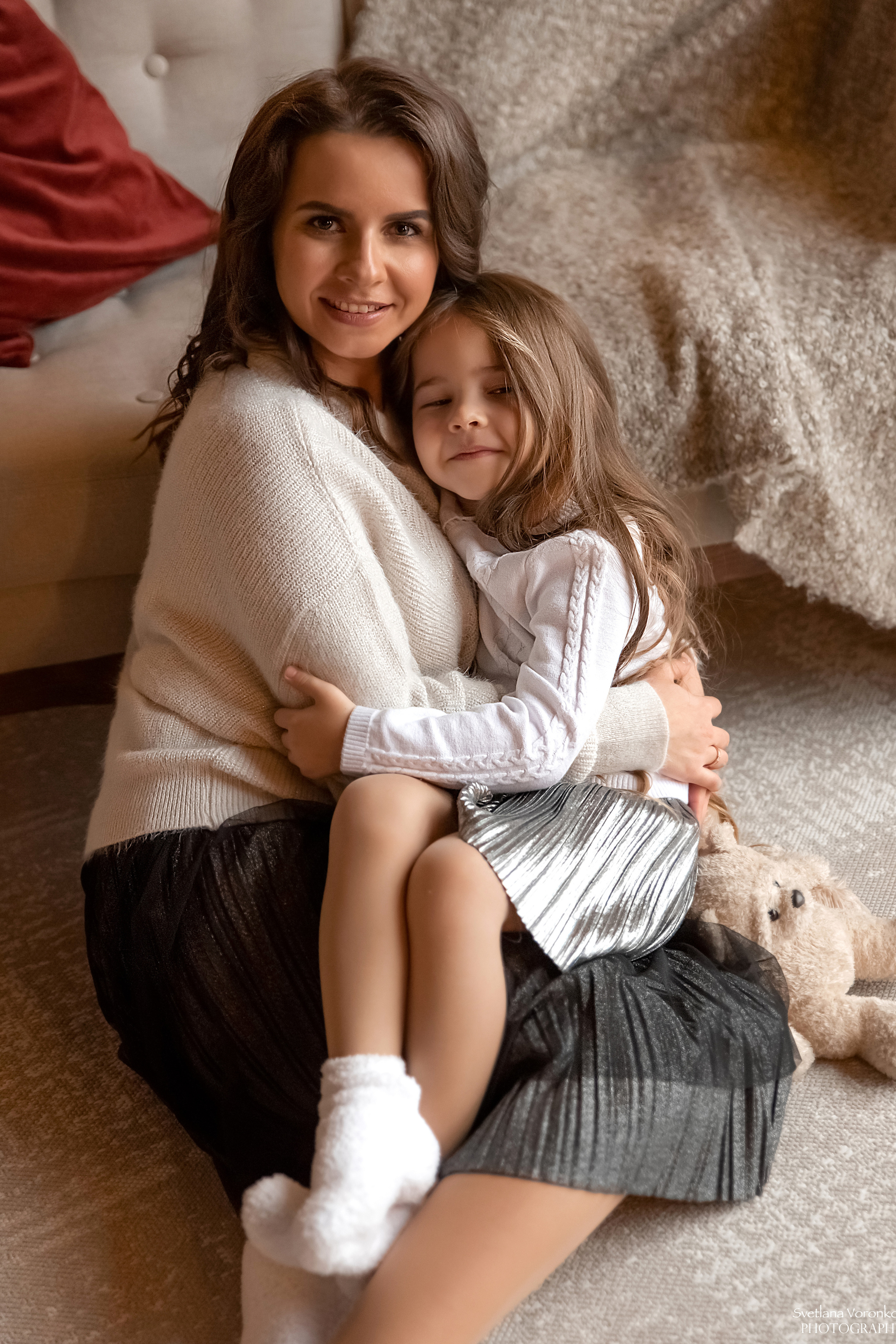 Семейная новогодняя фотосессия в студии. Семейный и детский фотограф в Туле Светлана Воронкова