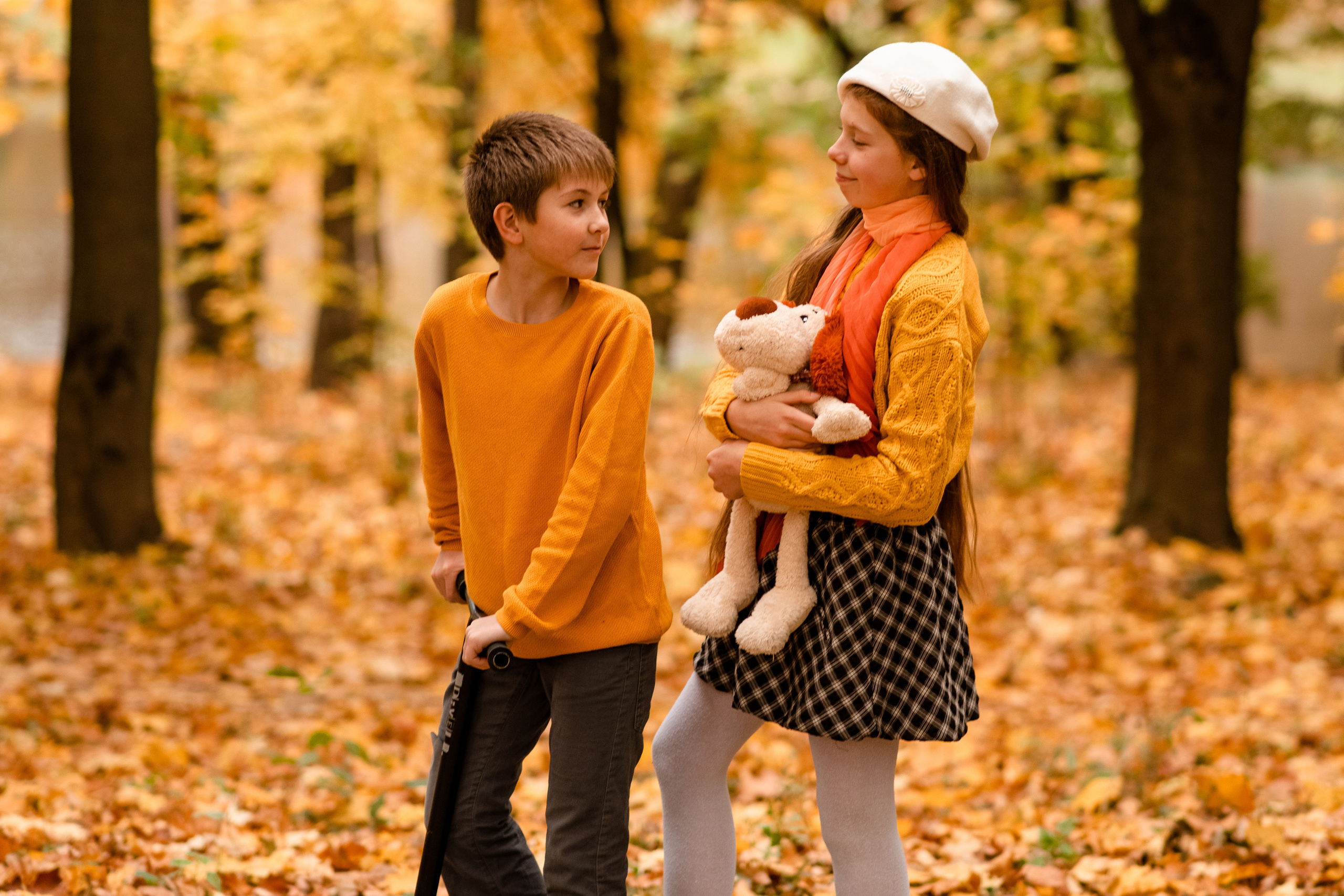Осенняя фотосессия фотопрогулка в Туле на природе в парке. Семейный и детский фотограф в Туле Светлана Воронкова