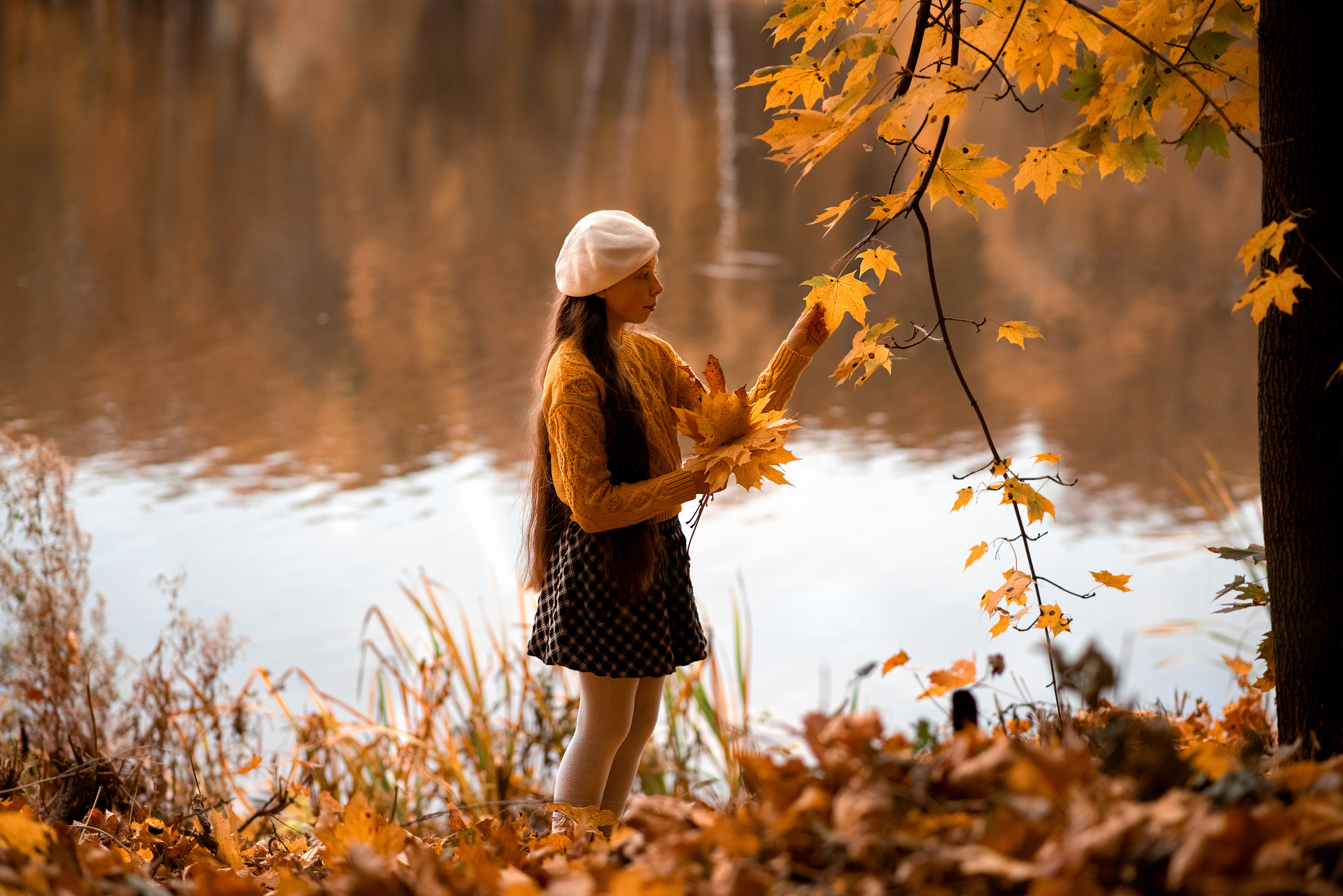 Осенняя фотосессия фотопрогулка в Туле на природе в парке. Семейный и детский фотограф в Туле Светлана Воронкова