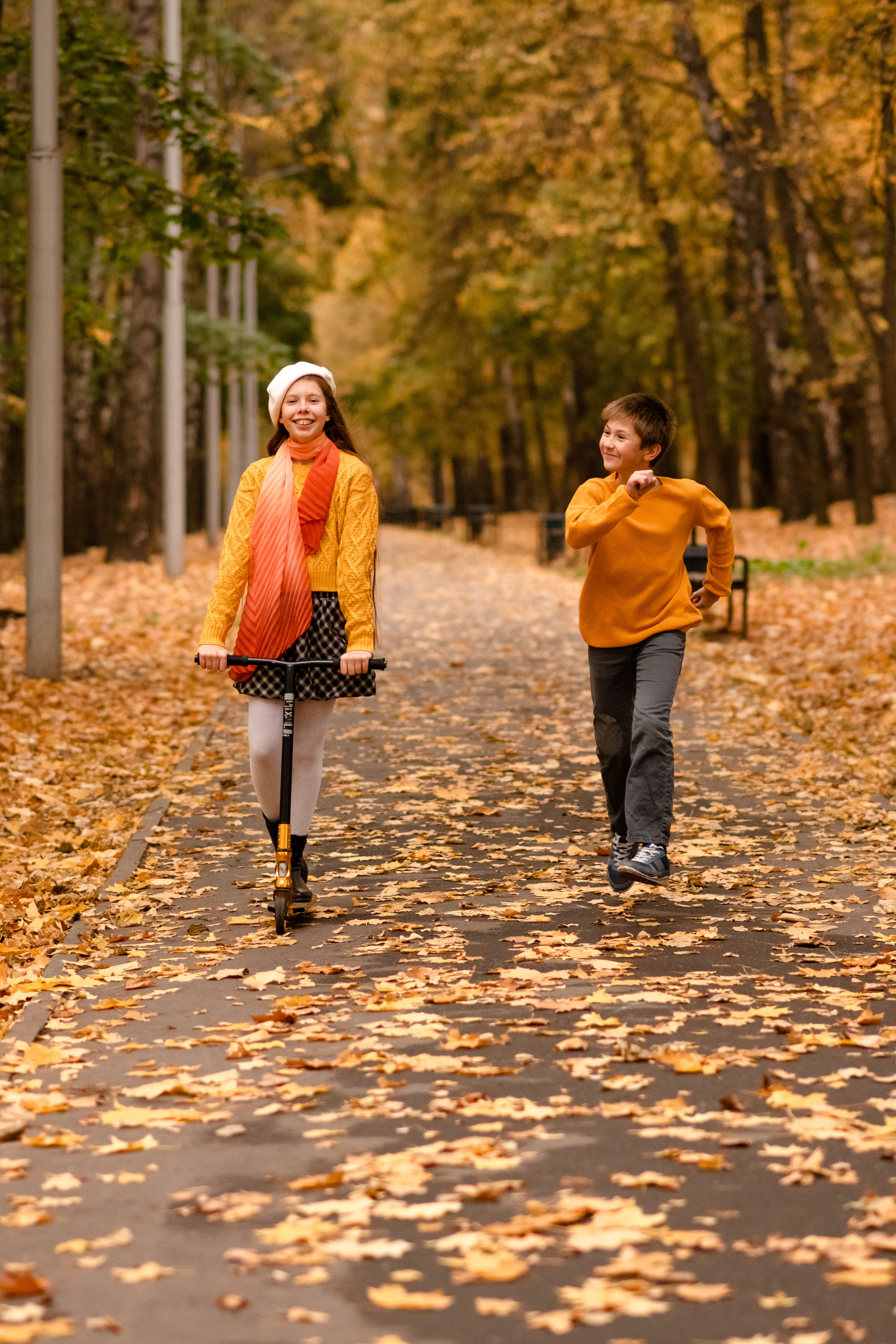 Осенняя фотосессия фотопрогулка в Туле на природе в парке. Семейный и детский фотограф в Туле Светлана Воронкова