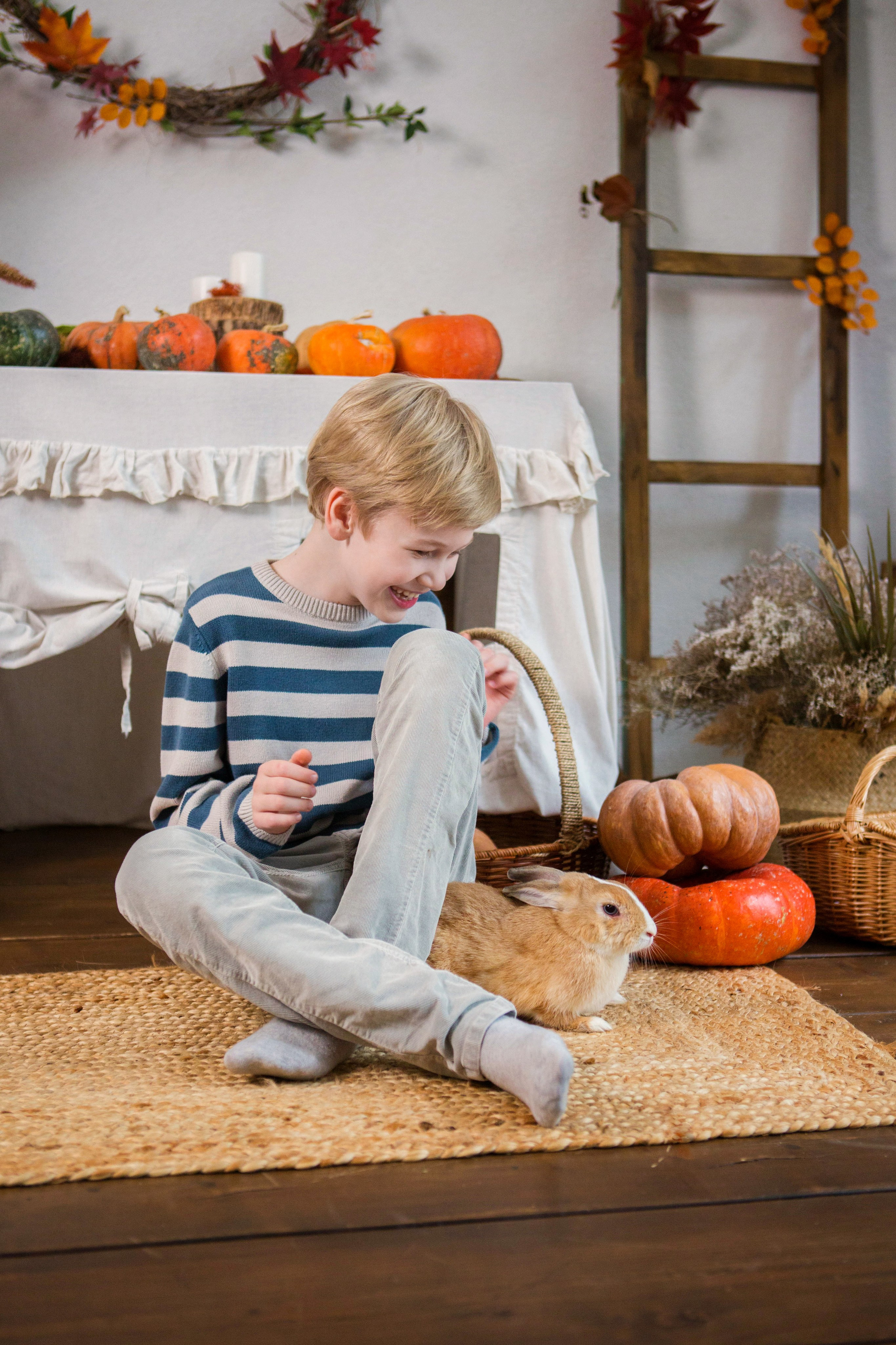«Осень. Тыквы. Кролики». Фотостудия «Menstone». Свадебный семейный и детский фотограф в Краснодаре Карина Федоровская