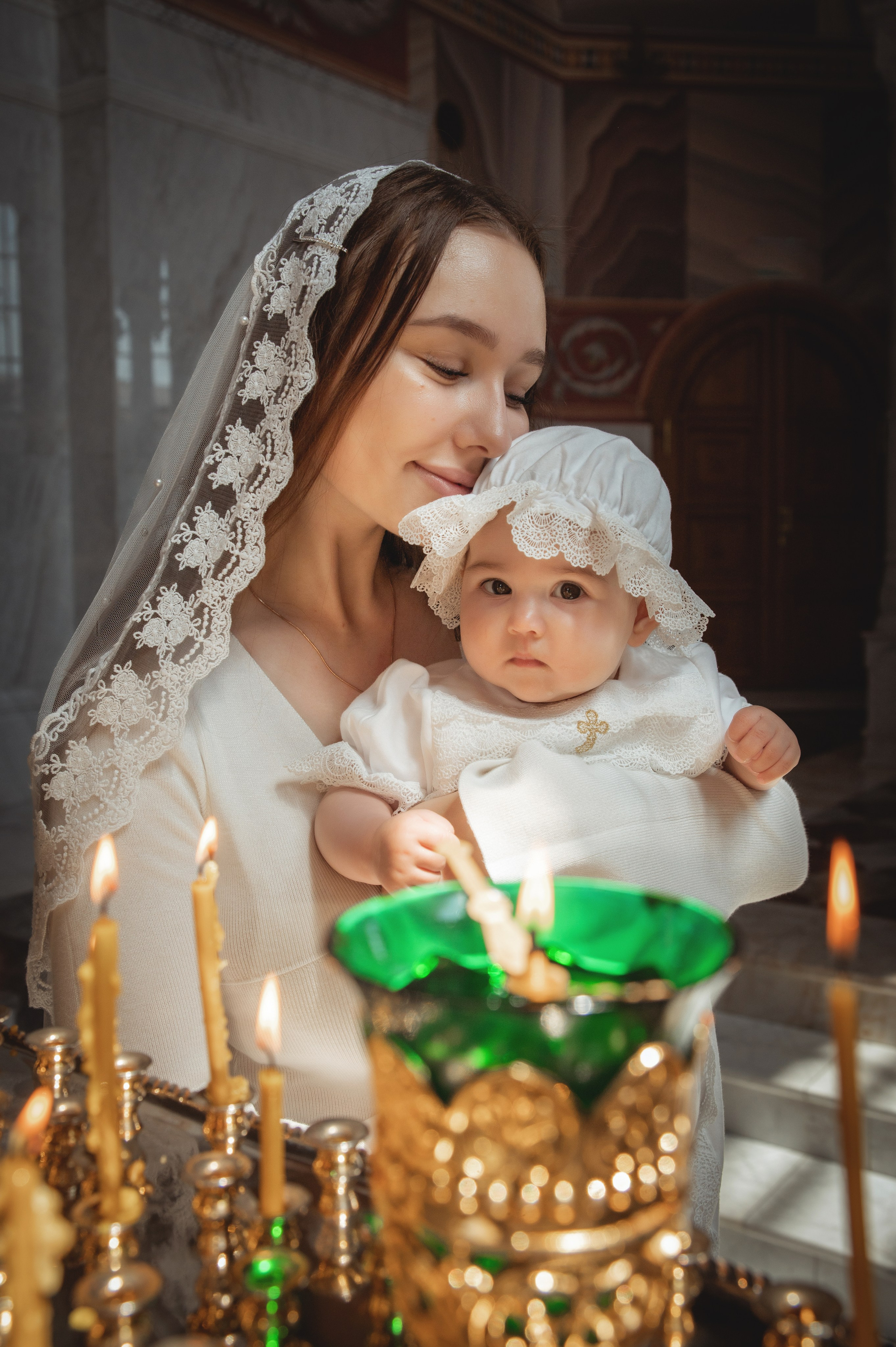 Таинство Крещения Александры, Александра-Невский Собор г. Волгоград. Церковный, семейный и репортажный фотограф Волгоград, Волжский