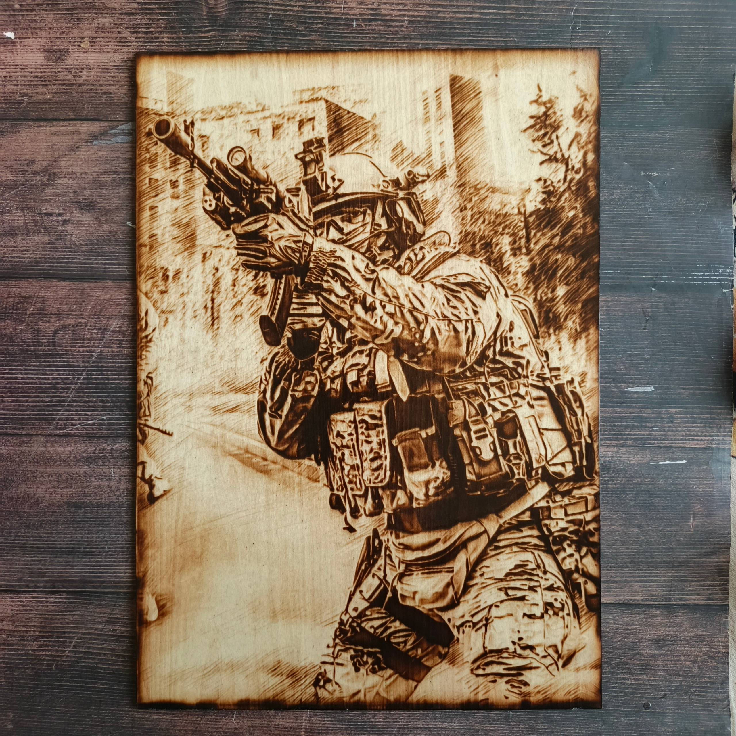 ВОЕННЫЕ КАРТИНЫ. Выжигания картин и портретов по фото