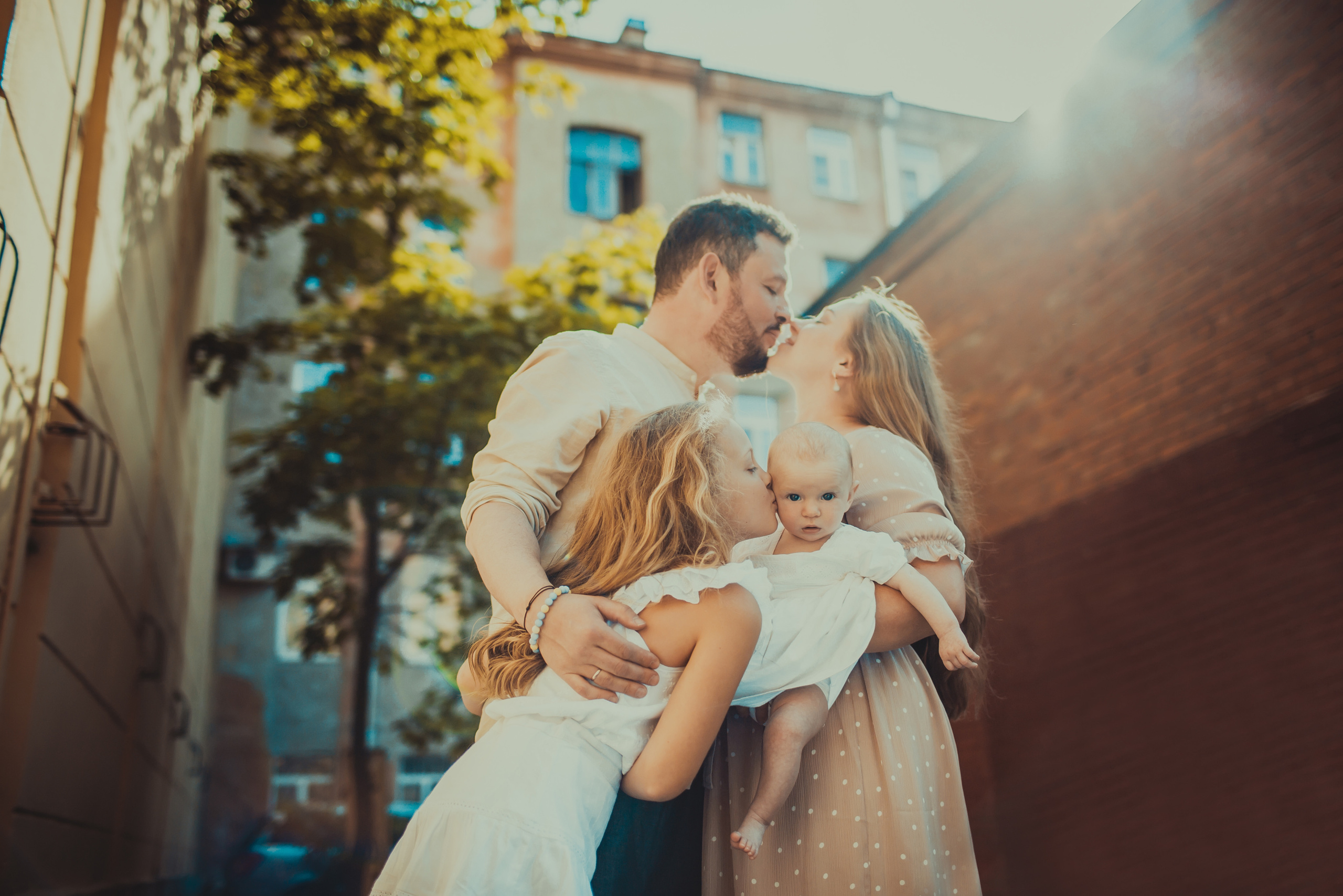 Андрей и девочки). Детский, свадебный и семейный фотограф Юлия Курбатова, Санкт-Петербург