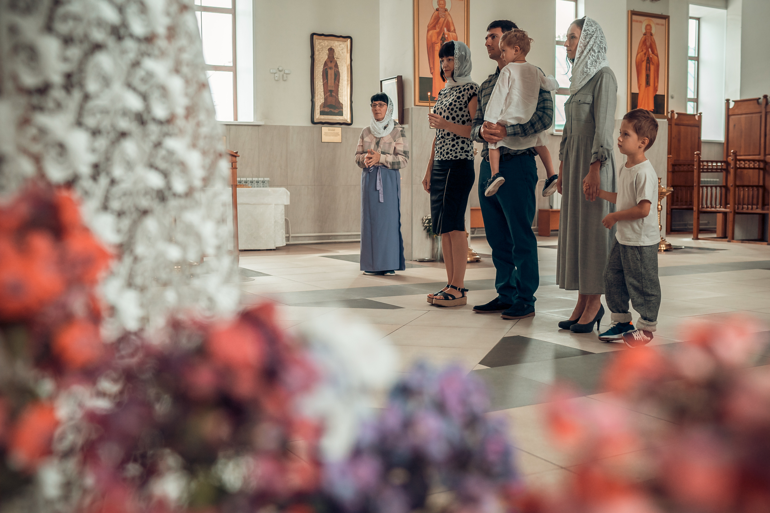 Крещение Марка в Храме Святого Феодора Тирона. Фотограф на Крещение и Венчание в Красноярске Рамазанова Юлия