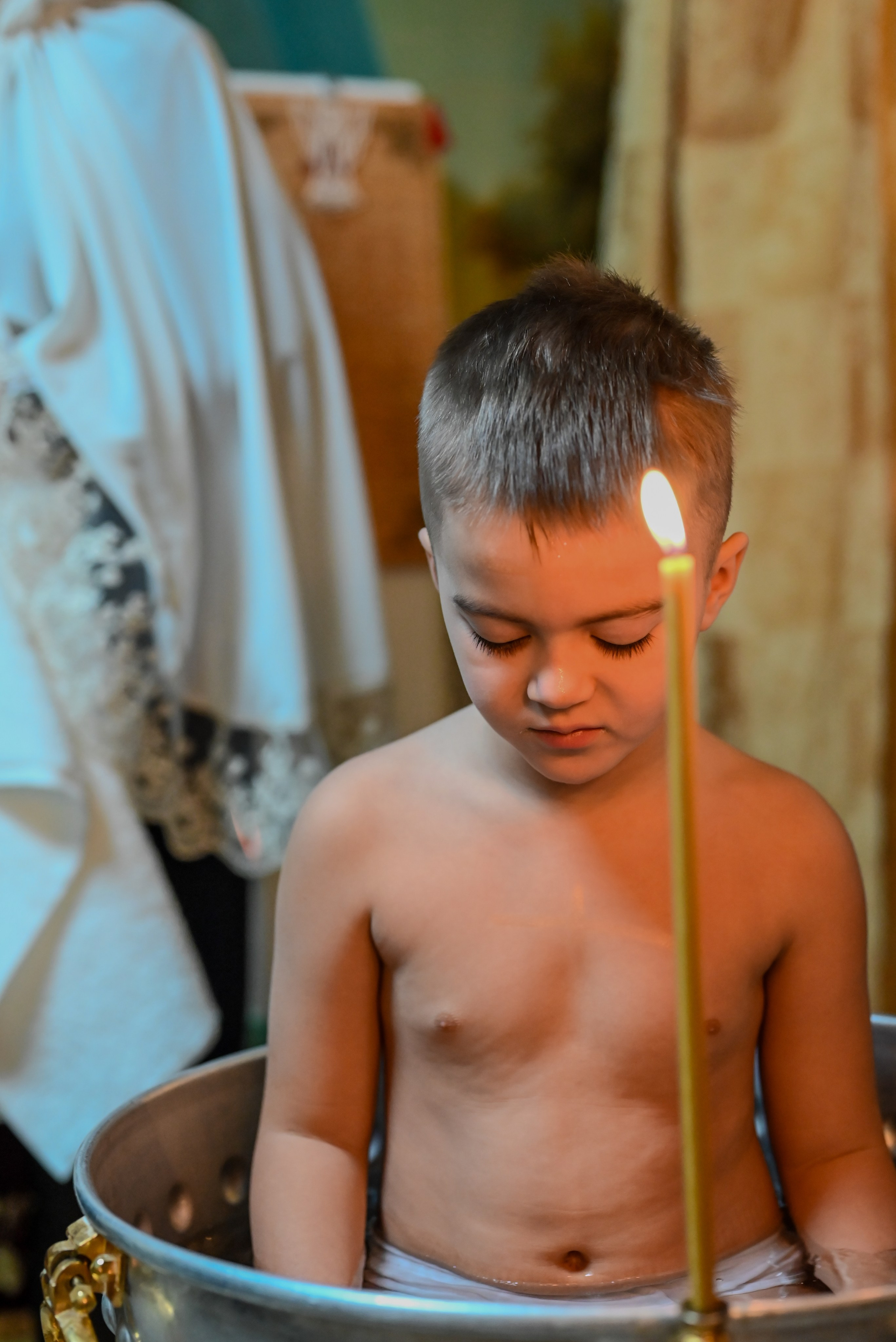 Крещение Совхоз Ленина. Семейный и детский фотограф Москва