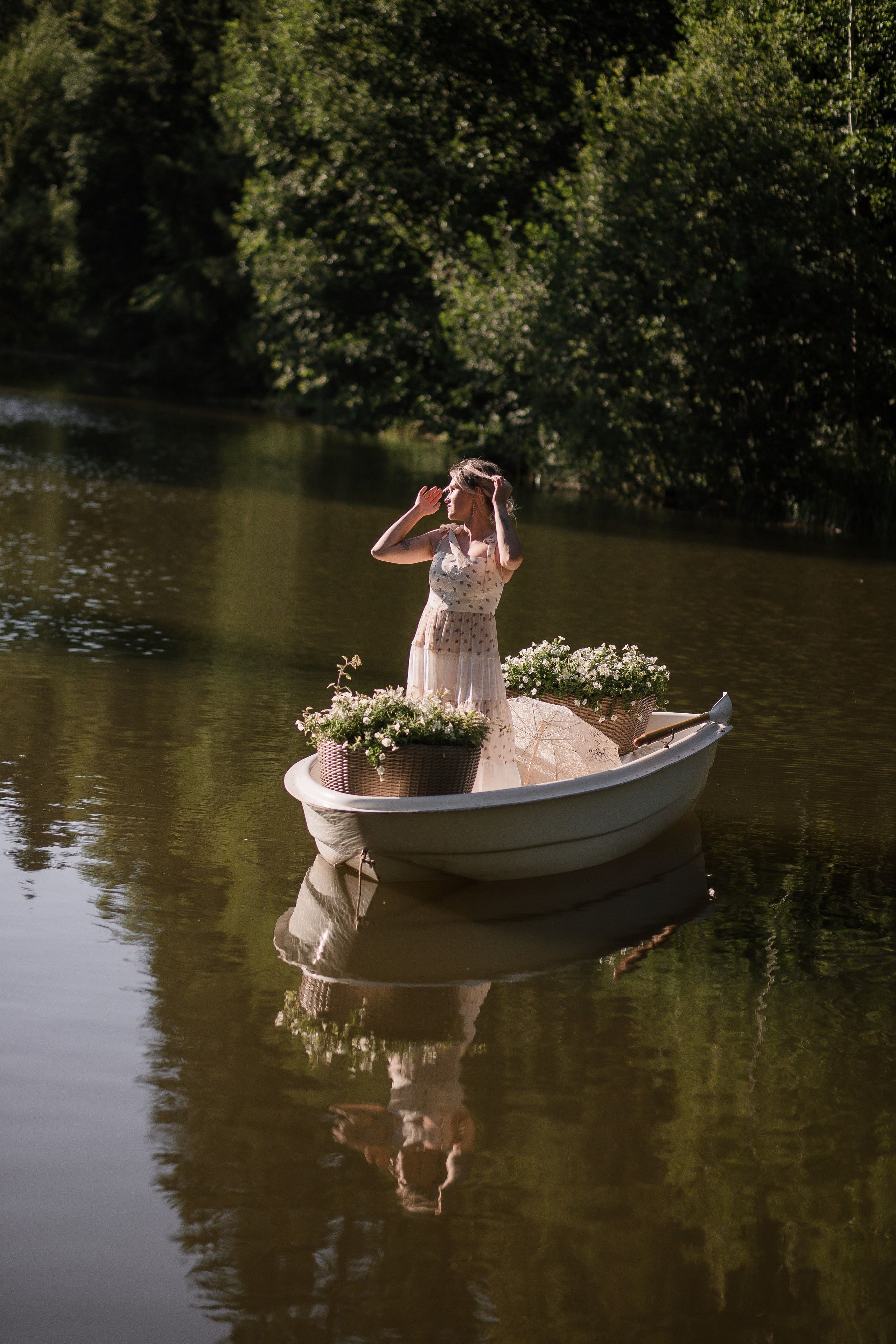 В лодке с цветами. Детский и семейный фотограф, Катерина Дементьева. Город Пермь
